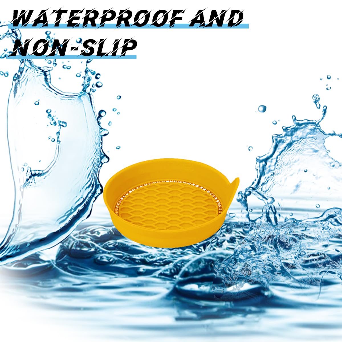 Zipelo Bling Car Cup Coaster, 4 Pack Universal Vehicle Anti-Slip Cup Holder Insert Coasters, Crystal Rhinestone Silicone Shockpr