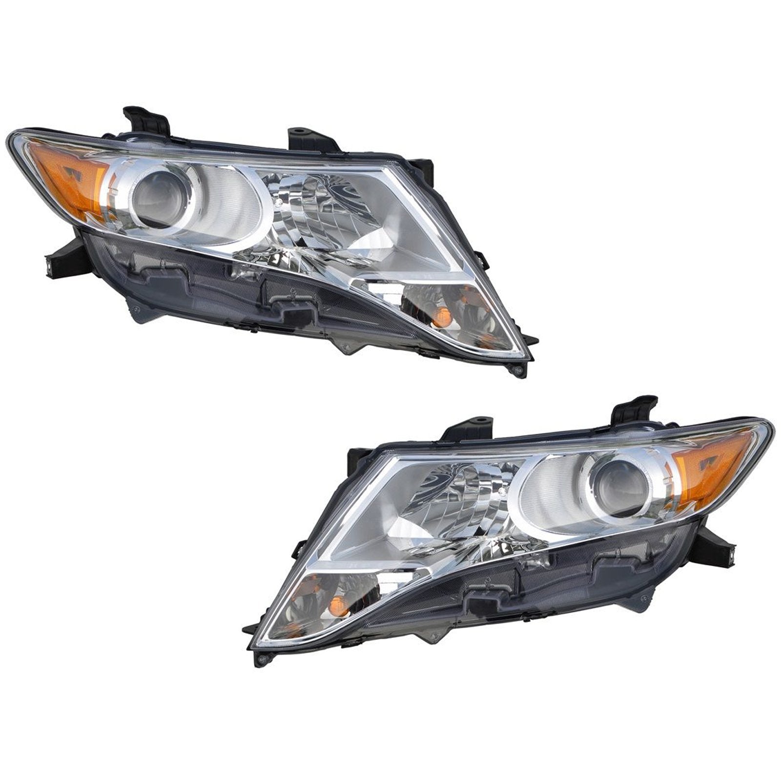 Trq Driver & Passenger Side Headlight Assembly Set Headlights Driver & Passenger Side Compatible With 2009-2015 Toyota Venza To2
