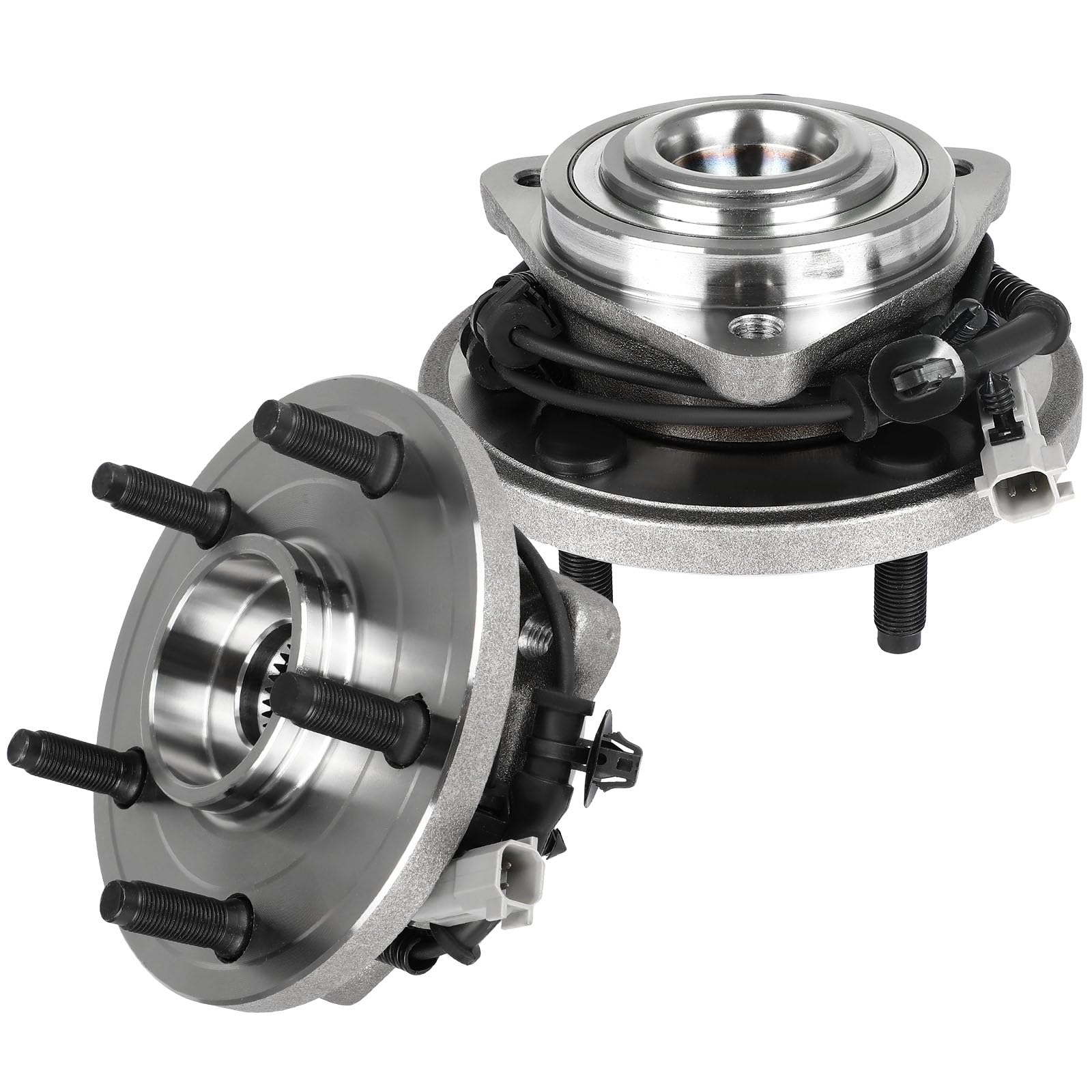 ECCPP Replacement For Pair of 2 New Complete Front Wheel Hub Bearing Assembly 5 Lugs w/ABS fit For Jeep Grand For Cherokee Comma