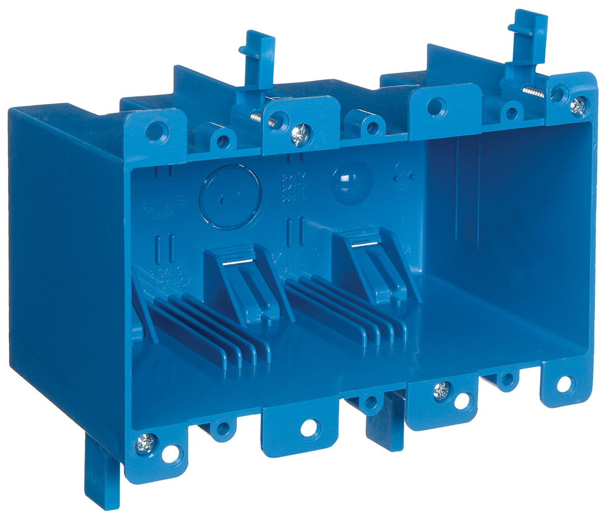 Carlon B355R Switch/Outlet Box, Old Work, 3 Gang, 5.72-Inch Length by 2.79-Inch Width by 3.69-Inch Depth, Blue, 1-Pack