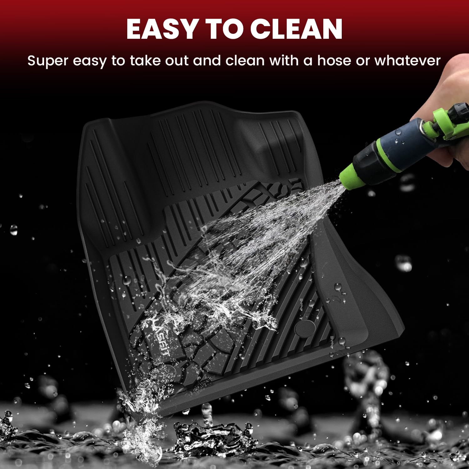 Lasfit Floor Mats For Jeep Renegade 2015-2023 All Weather Tpe Custom Fit Car Mats Floor Liners 1St & 2Nd Row, Black