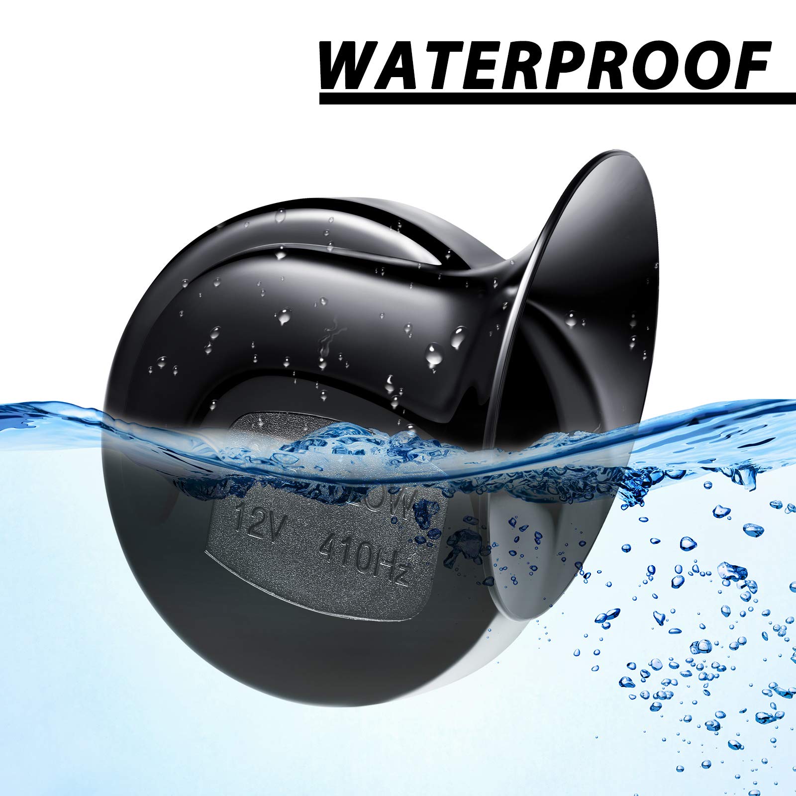 4 Pcs 300DB Loud Train Horn for Truck Electric Snail Horns 12V High and Low Horns Waterproof Auto Horn Loud Air Electric Snail S