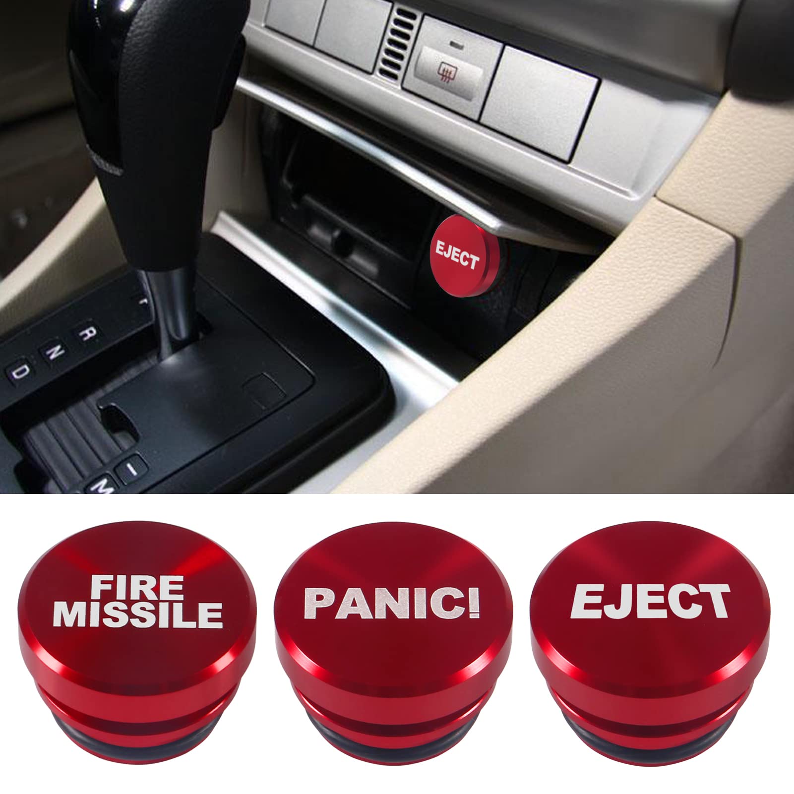 Dweii 1Pcs Aluminum Dustproof Plug Billet Button Plugs, Standard 12-Volt Replacement Accessories, Car Novelty Button Lighter Ano