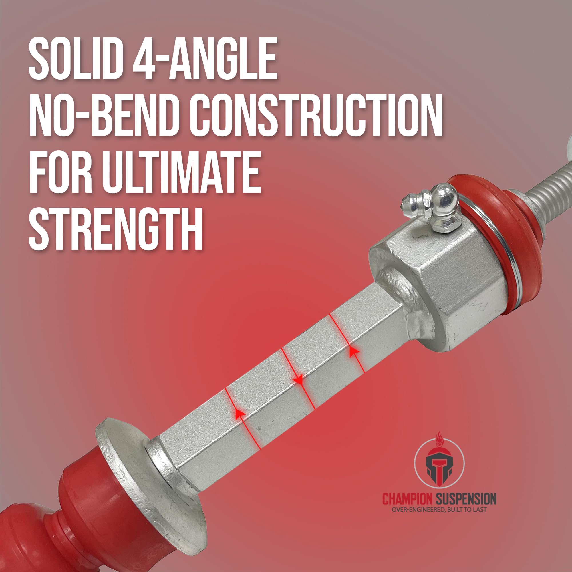 Champion Suspension 4Pc Front/Rear Code Red Extreme Sway Bar Stabilizer Link Kit Fits Ram 1500 2009-2024, K80894 K750396