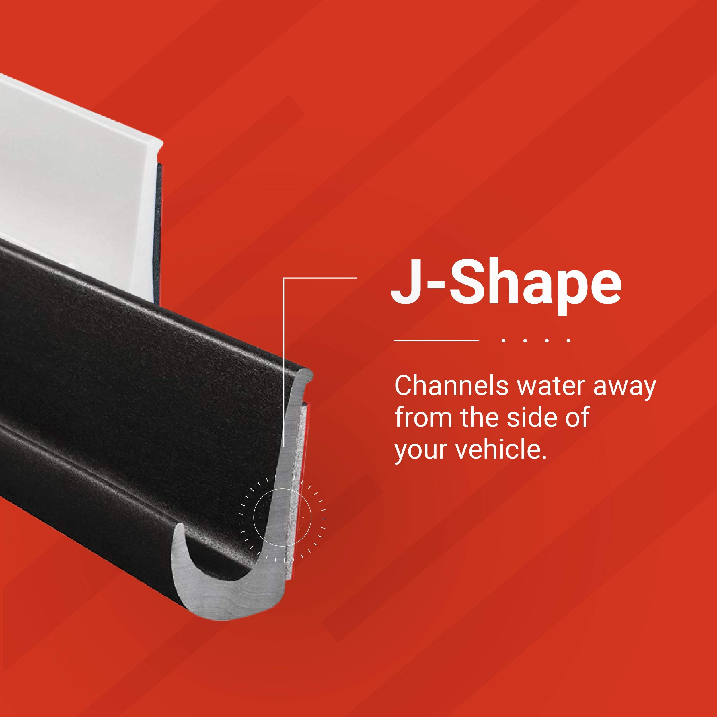 Trim-Lok Drip Rail, Black - 1/2    Height, 25 Length - Pvc Plastic Rain Gutter For Cars, Vans, And Rvs, Easy To Install Flexible