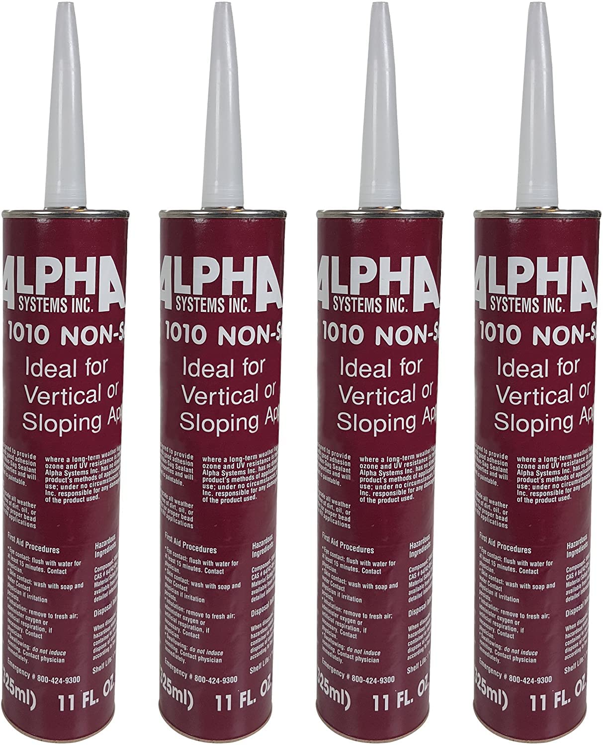 Alpha Systems 862157 1010 Upc Non-Sag Sealant, White (Qty 4)