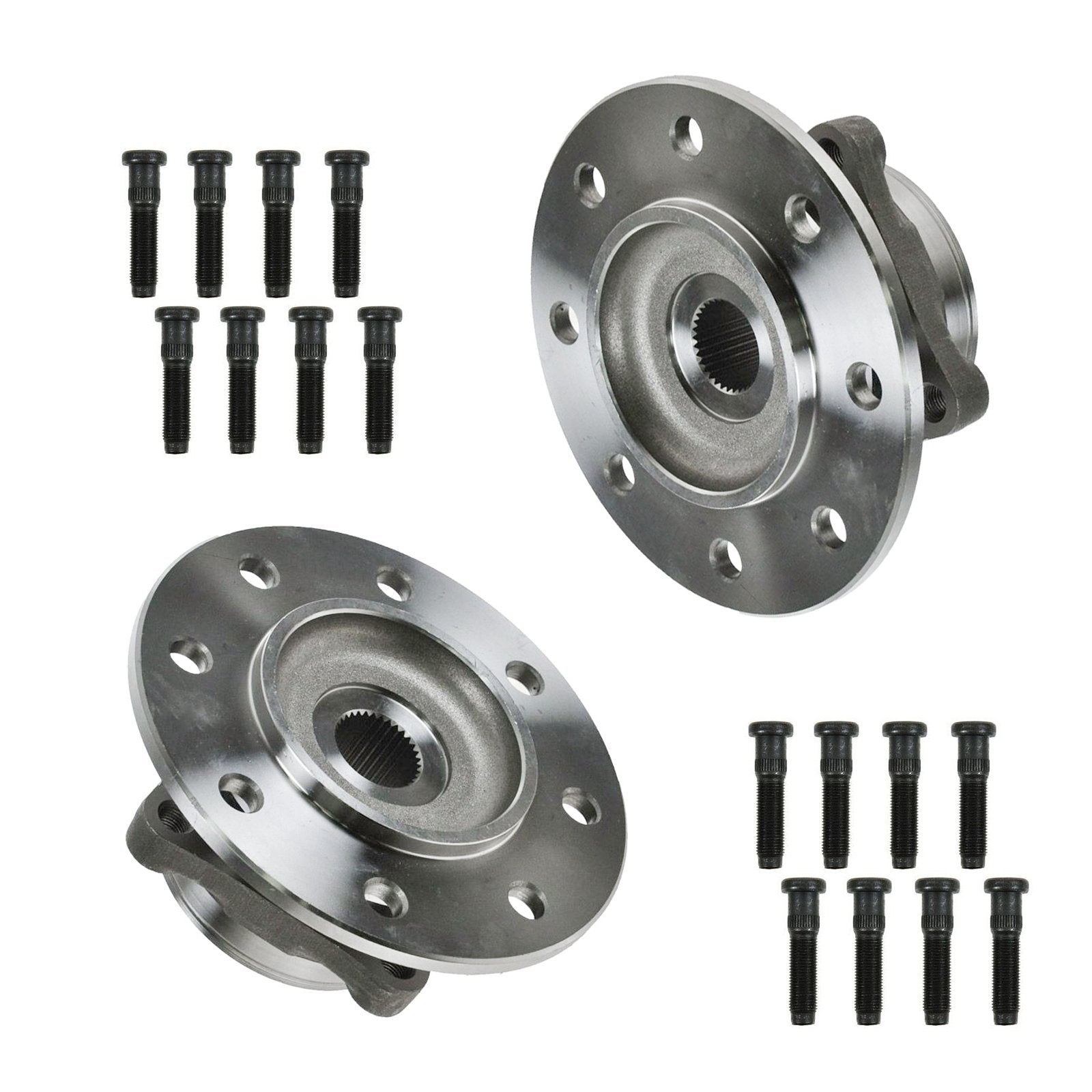 Trq Front Wheel Hub Bearings Assembly Set Compatible With 1994-1999 Dodge Ram 3500