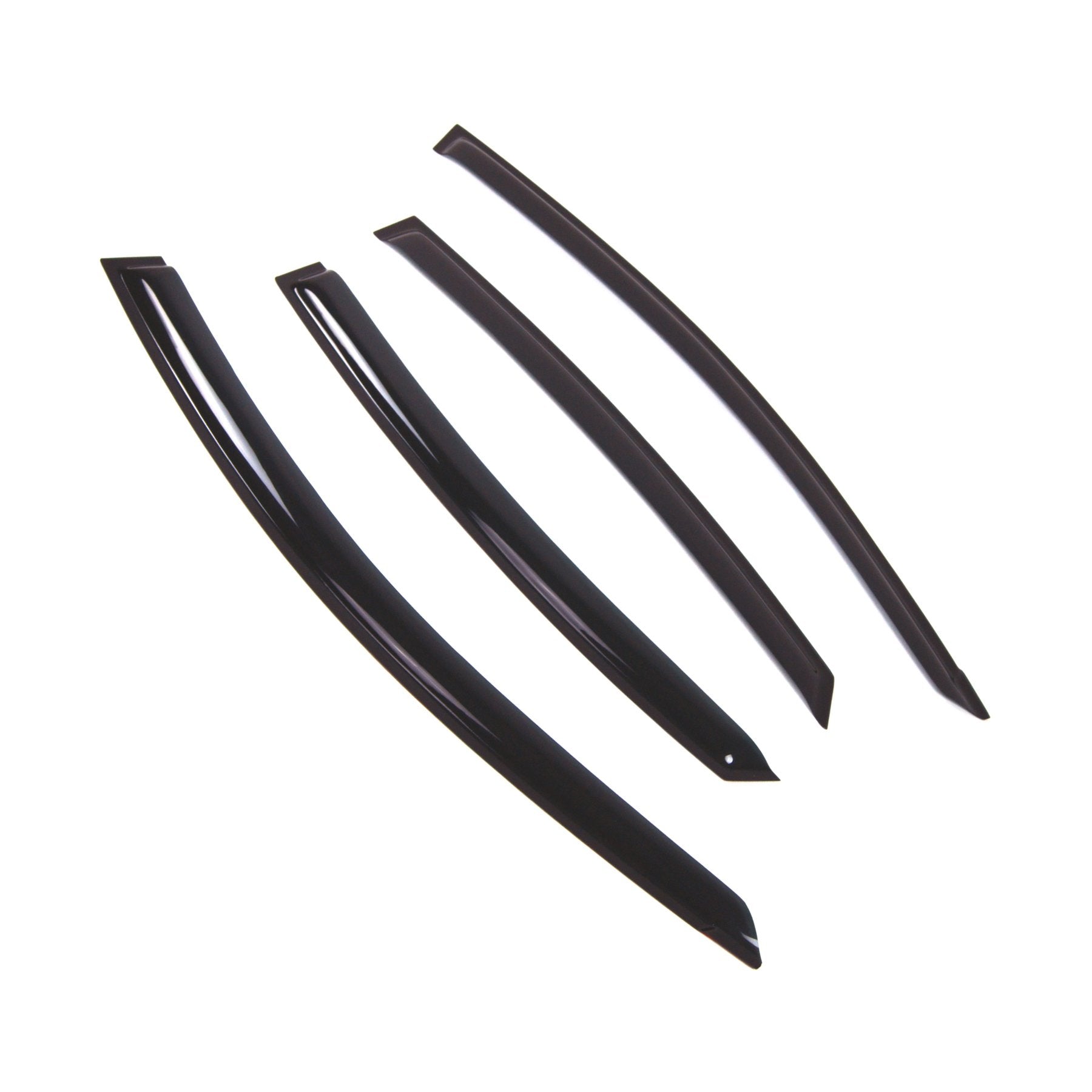 Tuningpros Wd2-691 Dark Smoke 4 Pcs Set Window Visor (Outside Mount) Deflector Rain Guard Compatible With 2011-2017 Hyundai Acce