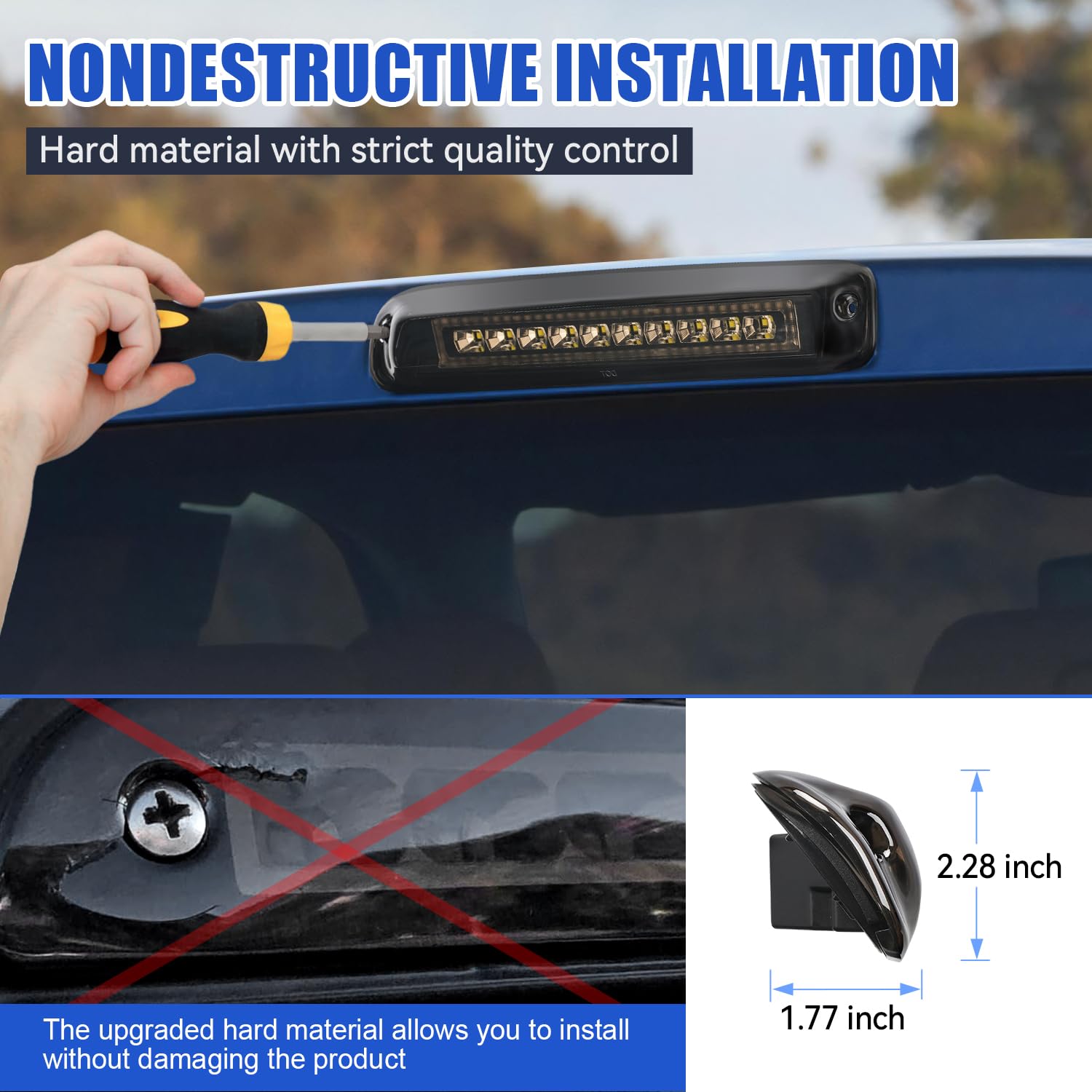 Suparee Third Brake Light Fit For 1999-2006 C-Hevy Silverado/Gmc Sierra 1500 2500 3500 Hd & Classic Led 3Rd Brake Light Accessor