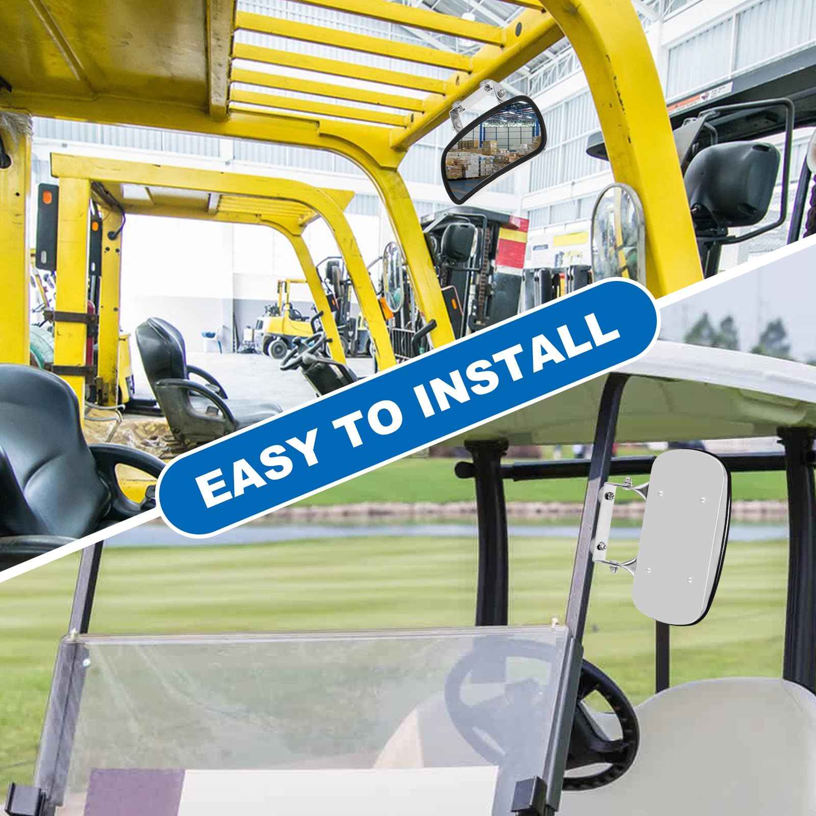 Strong Magnetic Tractor Side Mirror Compatible With Kubota Mahindra John Deere Tractor Accessories, Golf Cart Rear View Mirror,