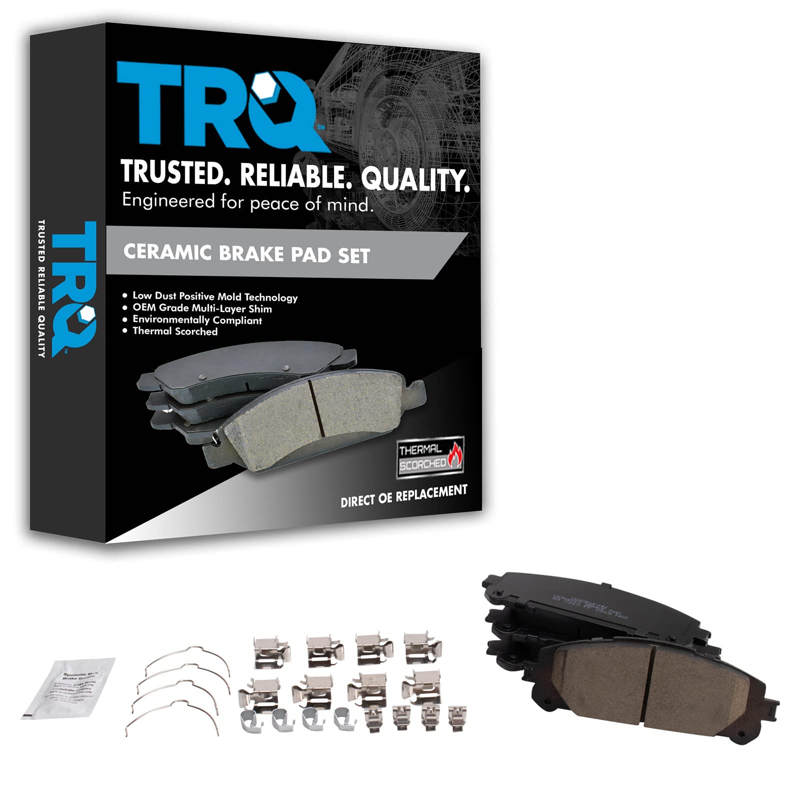 TRQ Front Brake Pads Ceramic Compatible with 2020-2021 Toyota Highlander