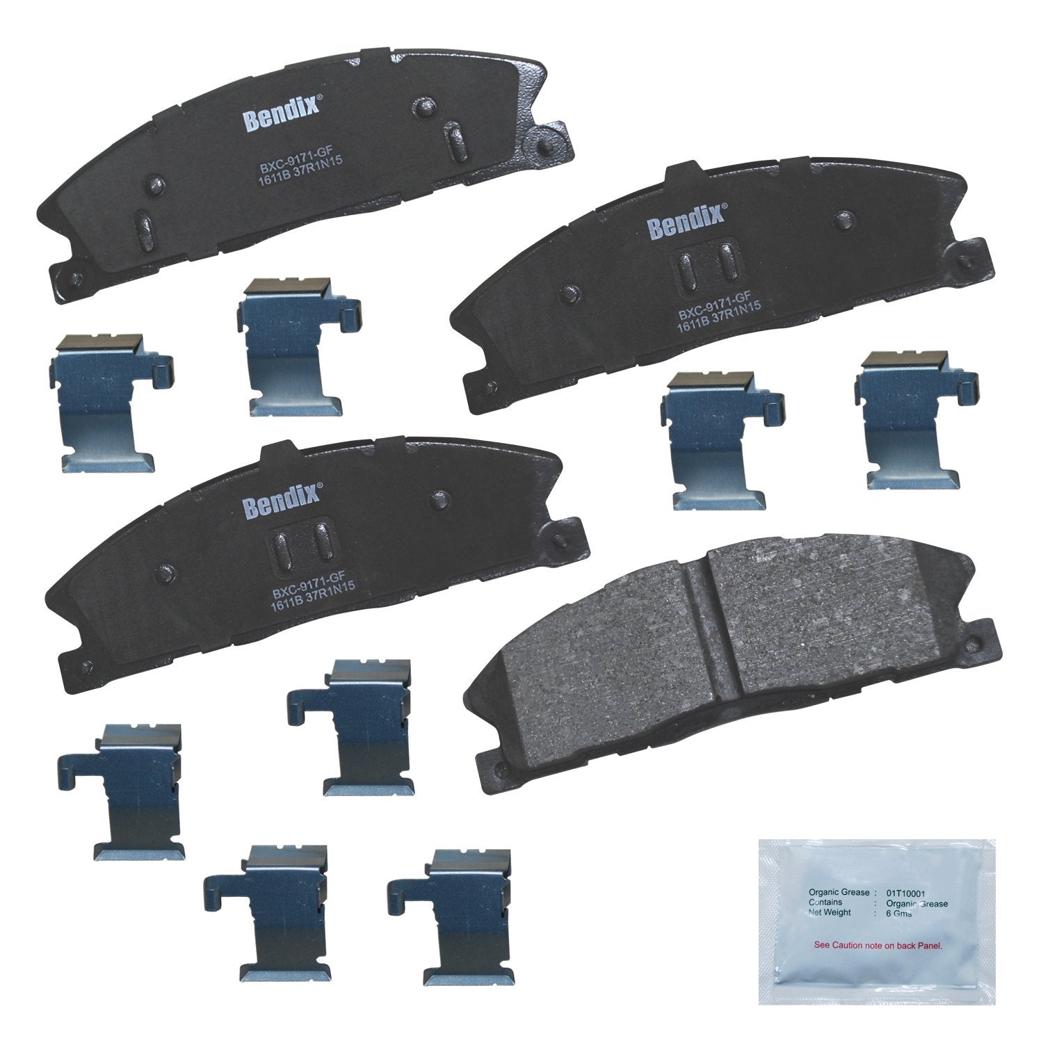 Bendix Priority1 Cfc1611B Ceramic Front Brake Pads For Ford Flex 2015-2013, Police Interceptor Sedan 2017-2013, Police Intercept