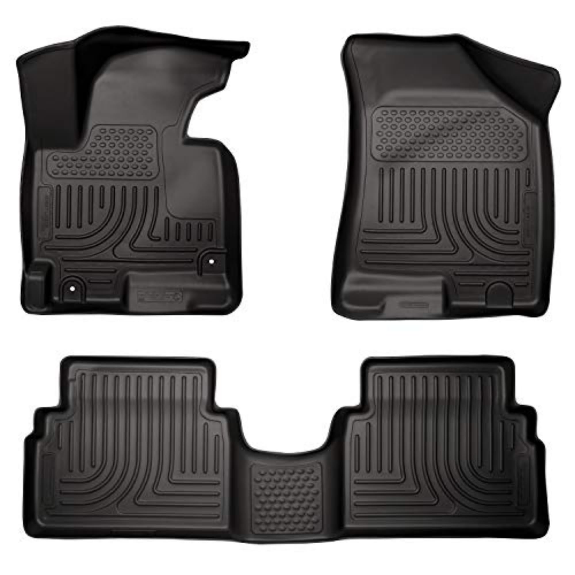 Husky Liners Weatherbeater Floor Mats | Fits 2014-2015 Hyundai Tucson W/Factory Carpet Mat Retaining Hooks | Front & 2Nd Row, 3-