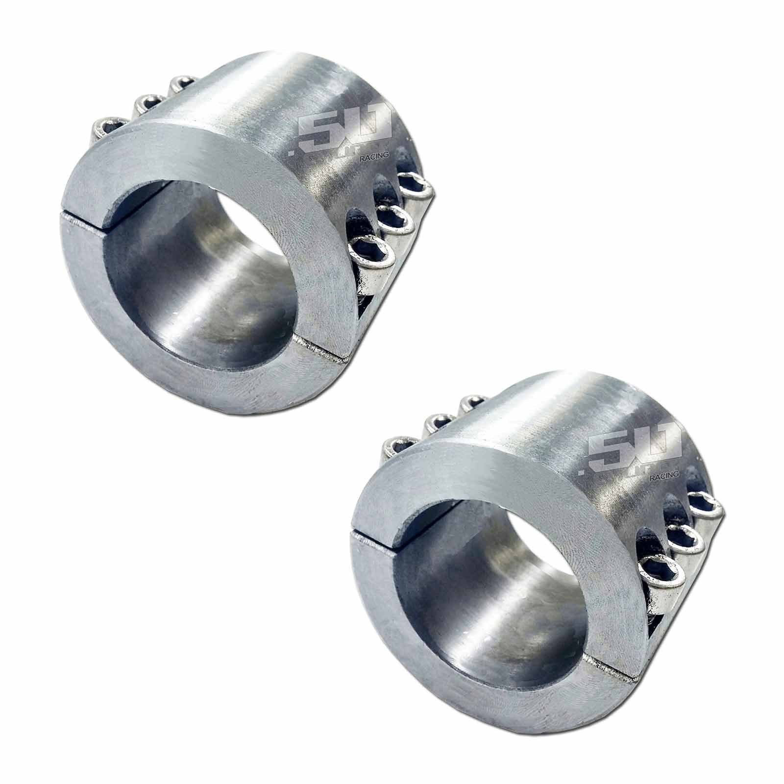 Set Of 2 Split Collar Tube Clamps 1.75'' I.D. - For Fabricating Bolt On Accessories Like Light Bar Racks, Harness Bars, Roll Cag