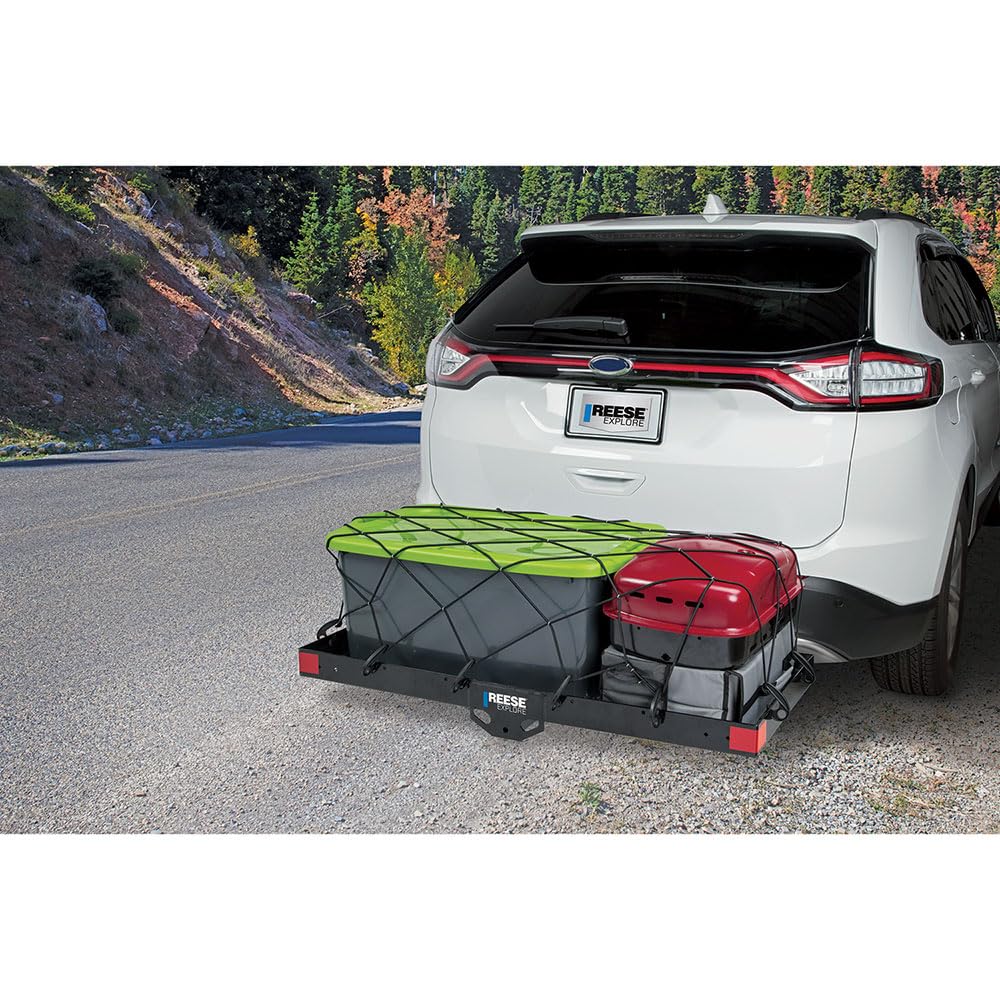 Pro-series 6502 Hitch Mounted Folding Cargo Carrier, 2" Receiver, Alloy Steel, Black