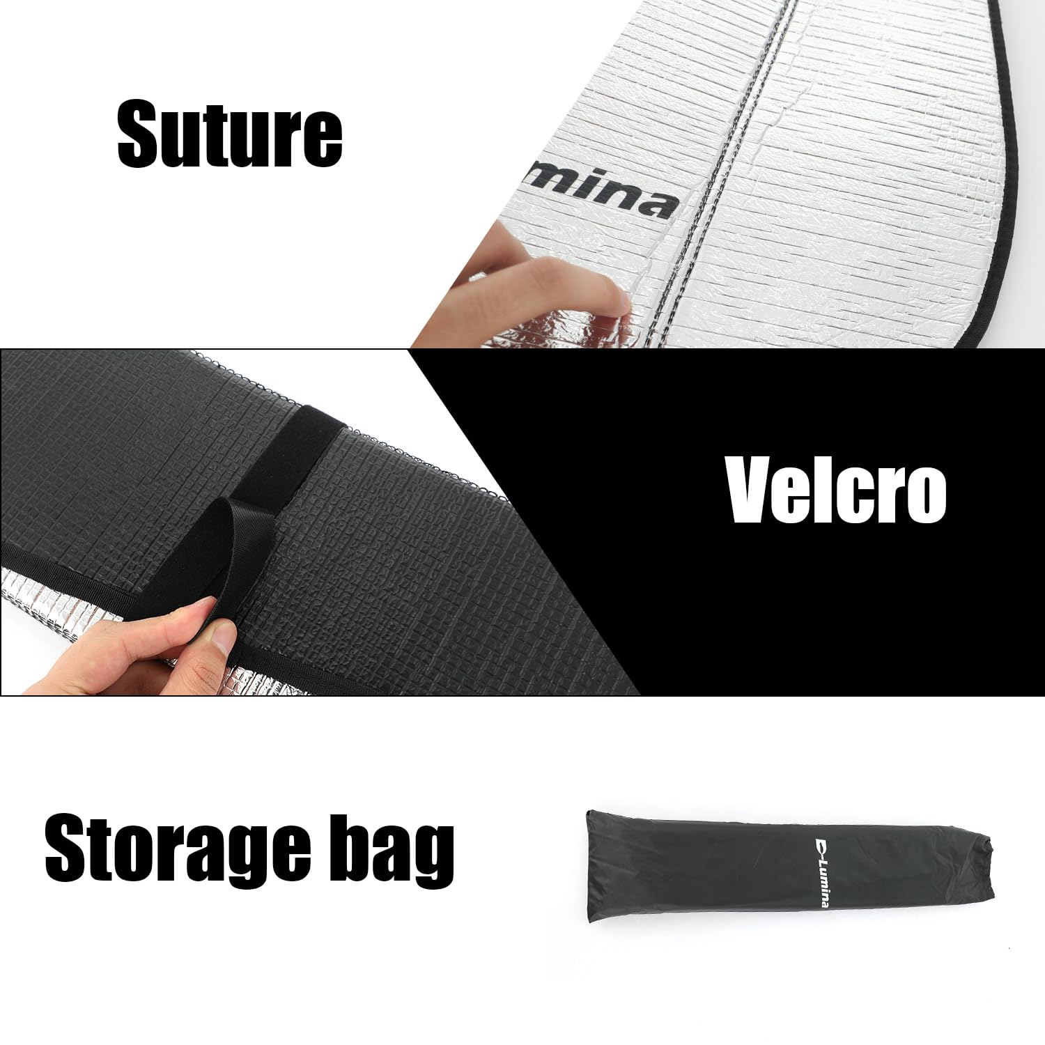 D-Lumina Rav-4 Front Windshield Sun Shade - Compatible With Toyota Rav4 2019 2020 2021 2022 2023 2024 2025 - Foldable/Roll Up Ca