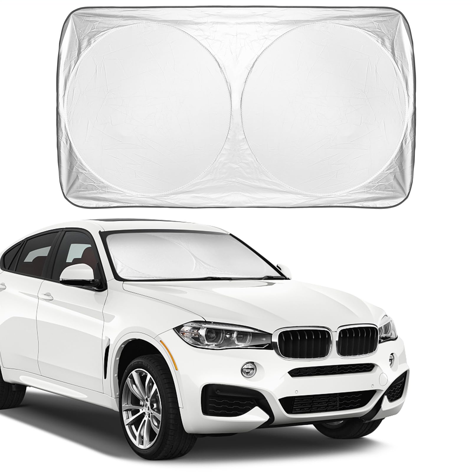 Econour Foldable Car Windshield Sunshade | Sun Shade For Car Windows Blocks Uv Rays And Keeps The Heat Out | Foldable Essential