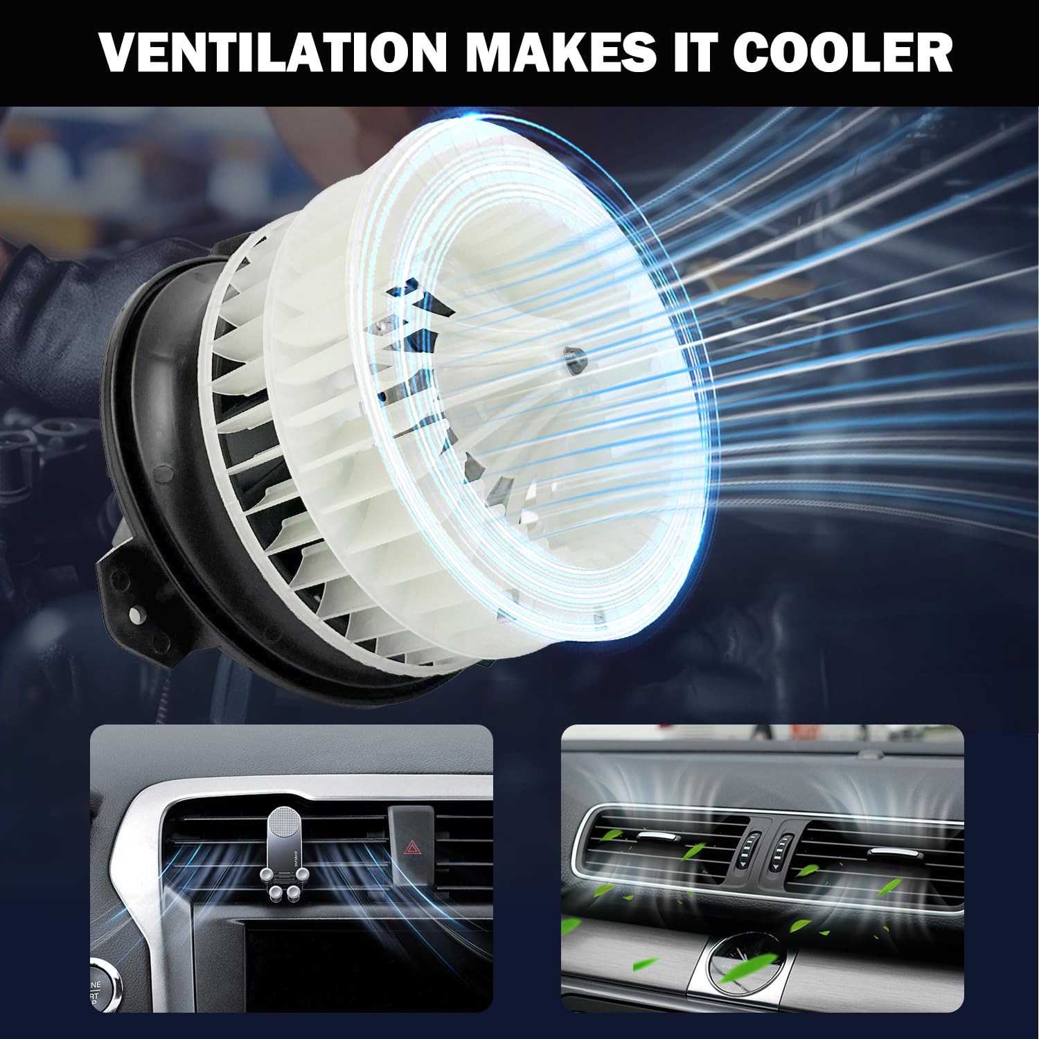 Aspligo 700069 Ac Heater Blower Motor Fan Assembly Fit For Chrysler Town & Country 1996-2000, For Dodge Caravan/Grand Caravan 19