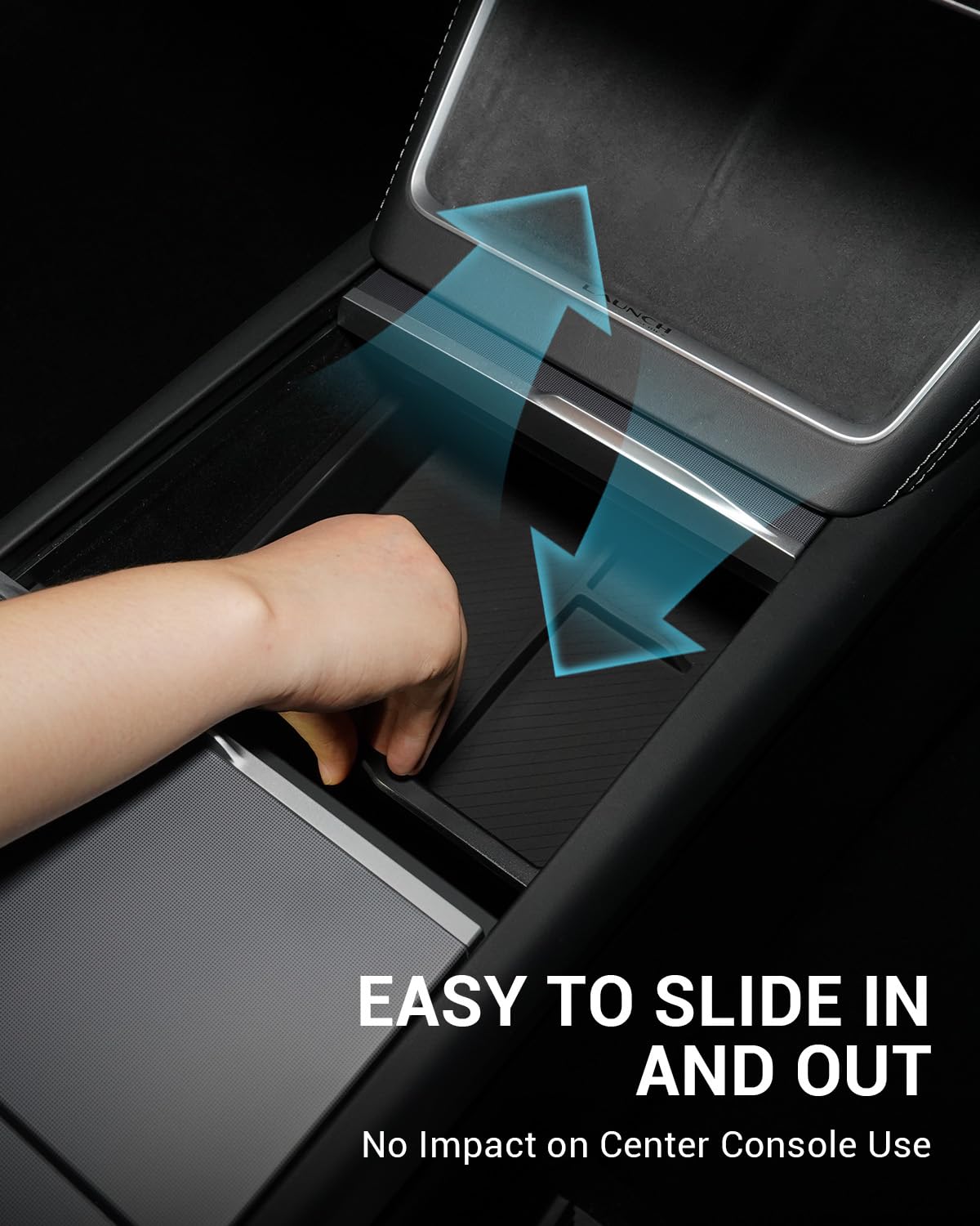 Motrobe 4PCS 2025 2026 Tesla Model Y Center Console Organizer Tray Armrest Storage Box with Removable Pad Cup holder Insert Unde