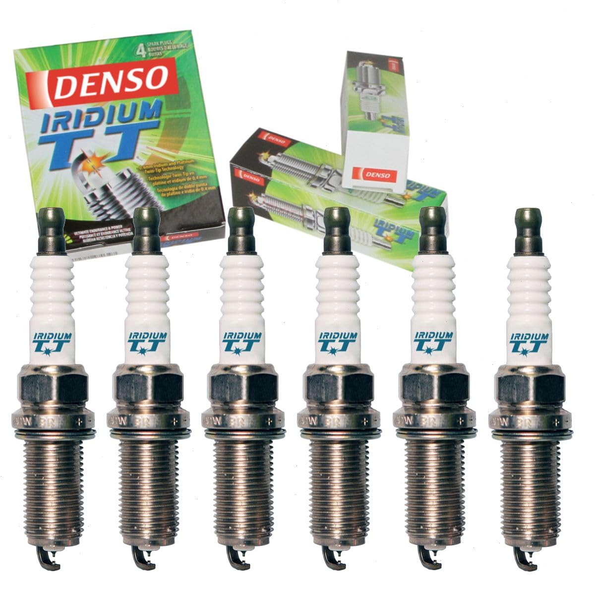 6 pc DENSO Iridium TT Spark Plugs compatible with Toyota Tacoma 4.0L V6 2005-2015