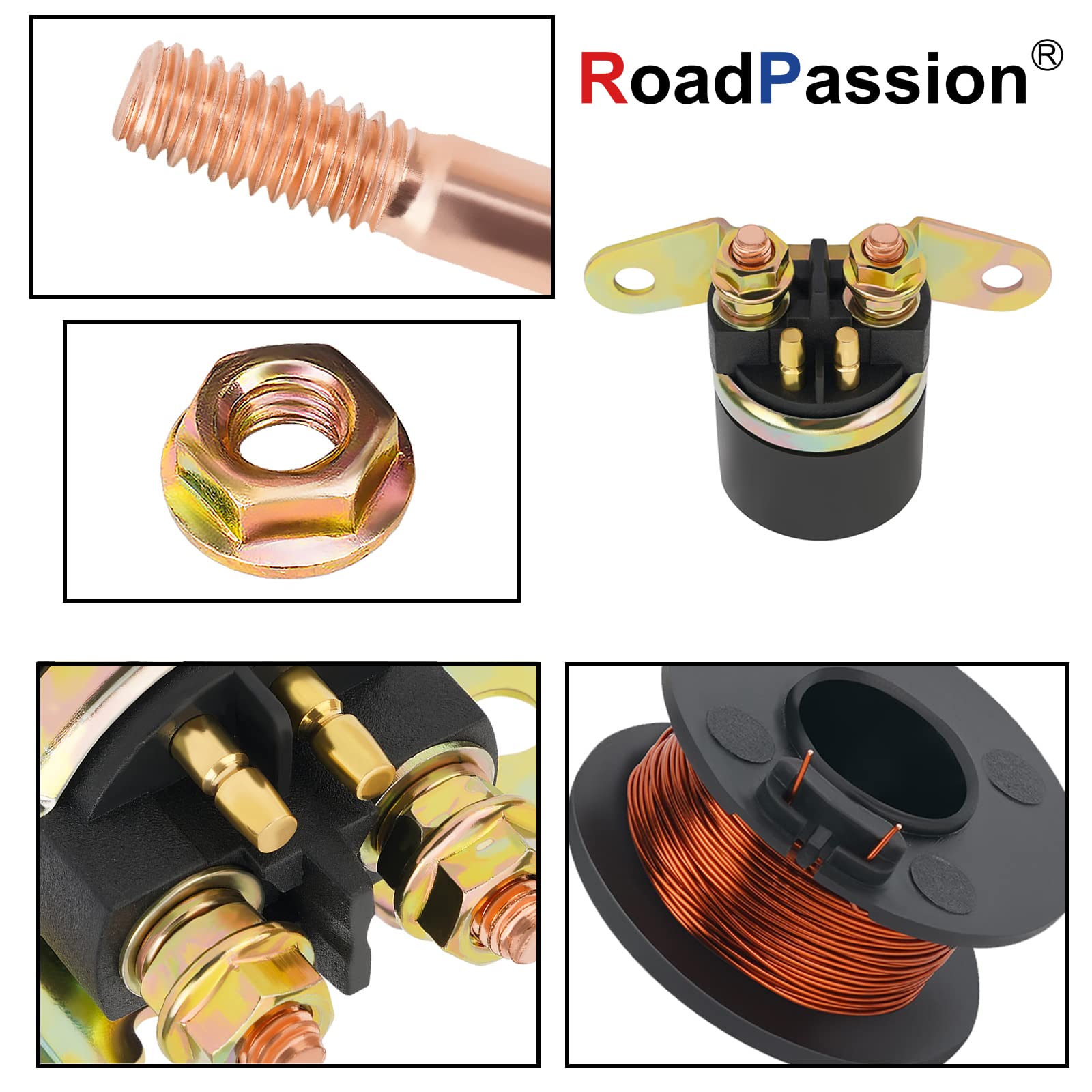 Road Passion Starter Solenoid Relay For Arctic Cat 250 300 2X4 4X4 1999-2005/ Suzuki King Quad 300 Ltf300 1999-2000 Lt-F4Wdx King Quad 1991-1998 Quadrunner Lt230 E 1985-1989