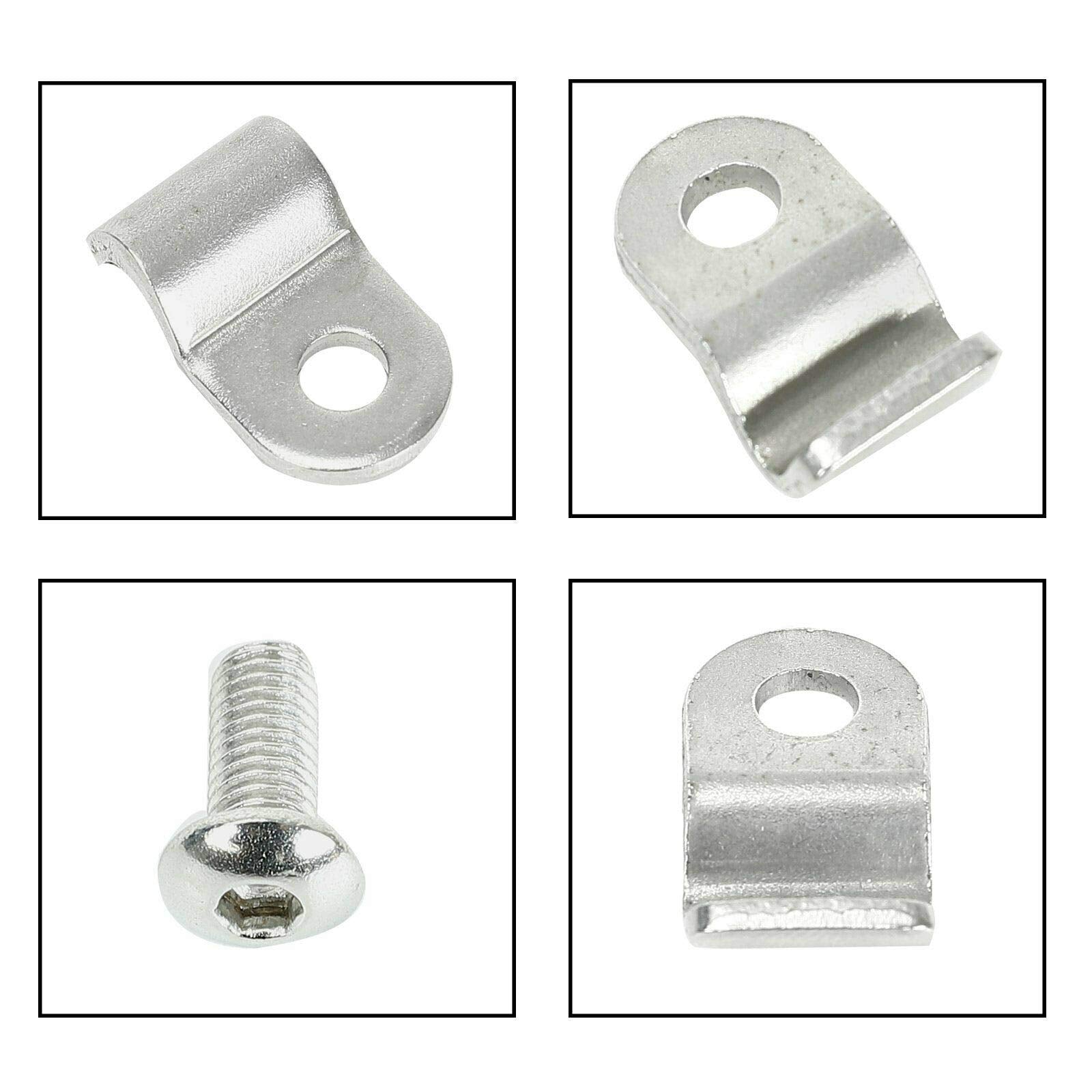 Superfastracing 8Pcs 3/16 Stainless Steel Brake Line Clamp & Screw Street Rod Custom Dune Buggy