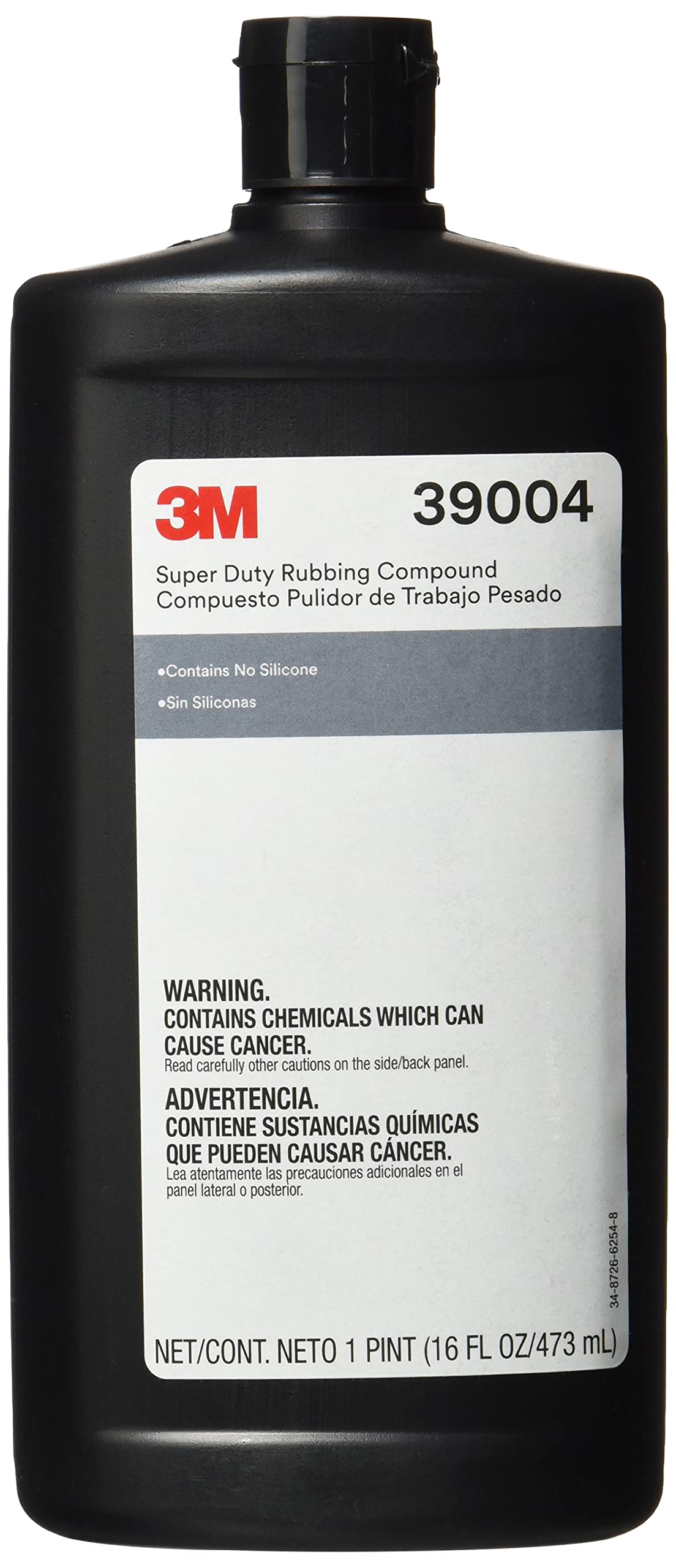 3M Super Duty Rubbing Compound, 39004, 1 Pt (16 Fl Oz/473 Ml) , Brown