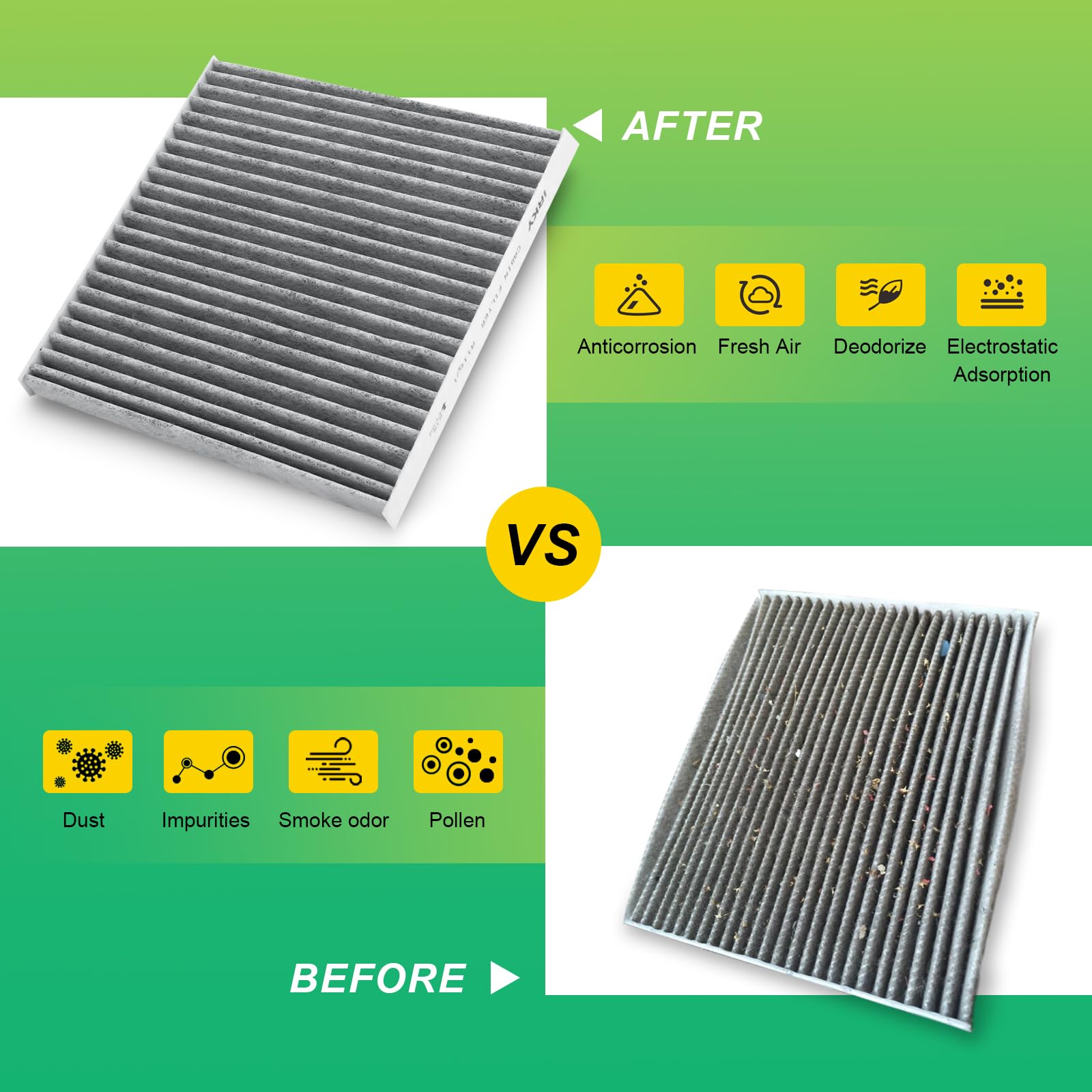 CF11671 Cabin Air Filter Replacement CP671 Compatible with RAM 1500 2016-2025,RAM 2500/3500/5500 2016-2024,RAM 4500 2016-2023;Je
