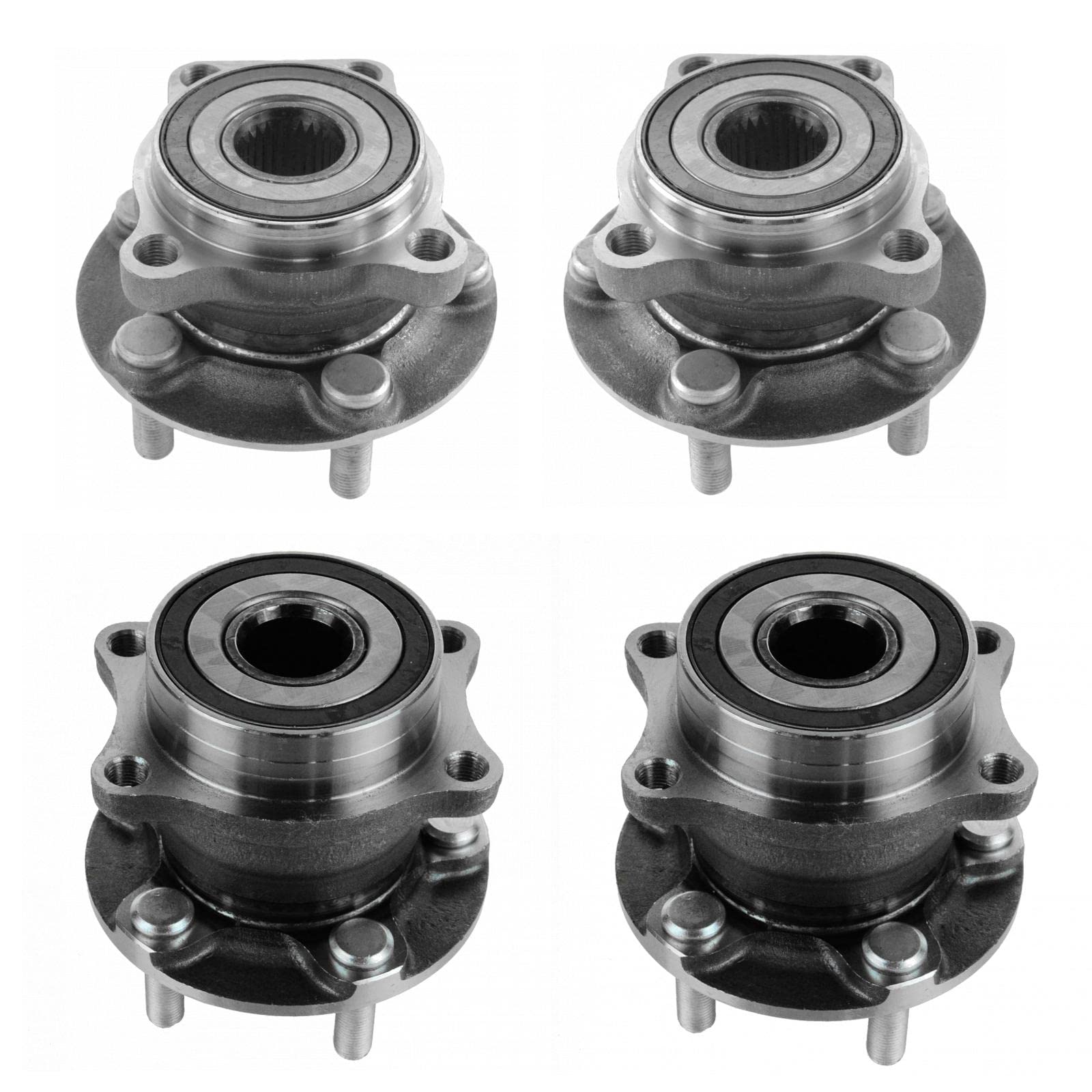 Trq Wheel Hub Bearings Assembly Set Compatible With 2009-2013 Subaru Forester 2012-2013 Impreza 2010-2014 Legacy Outback