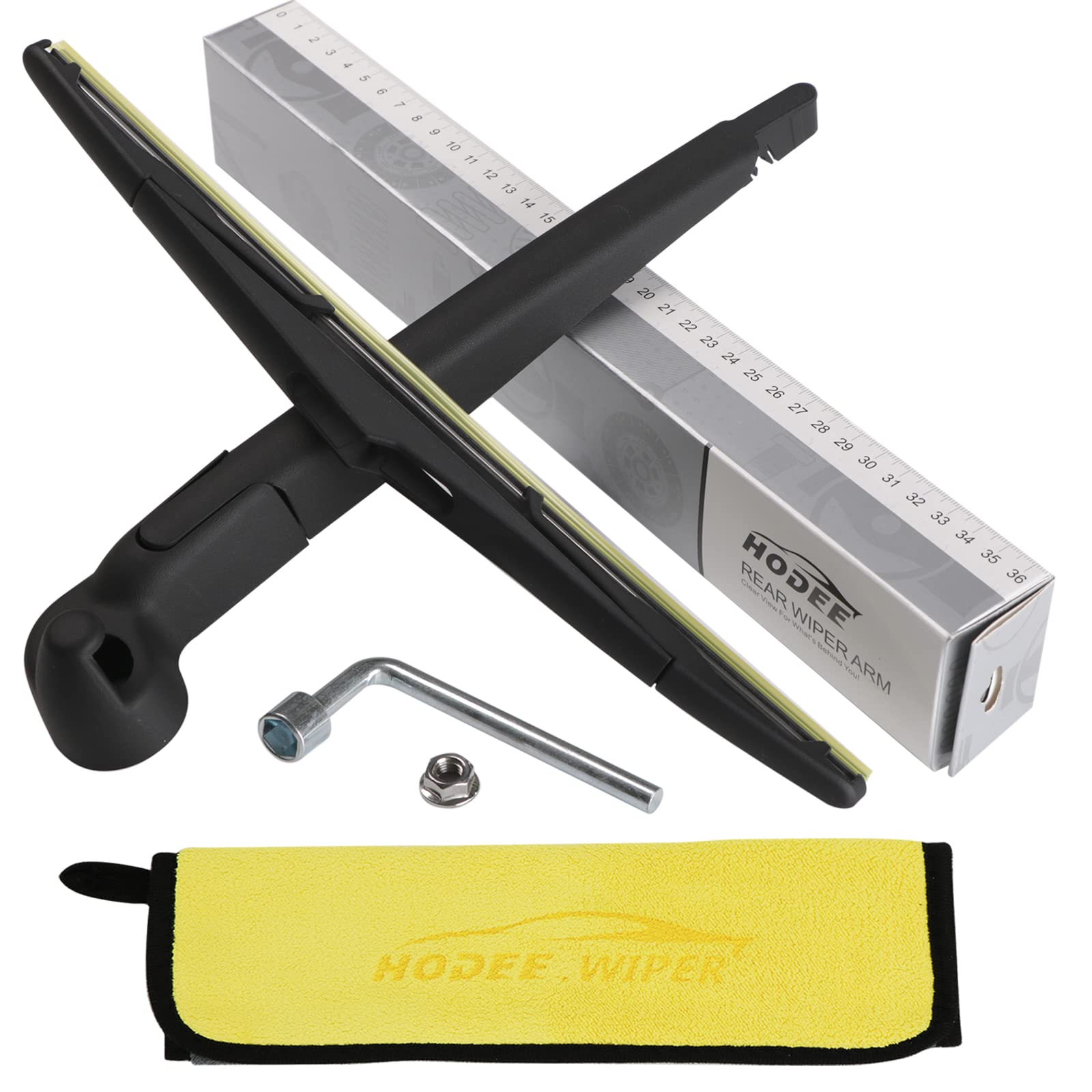 Rear Wiper Arm Blade Nut Set Replacement for Jeep Wrangler JK 2007-2018,Rear Wiper Cover Accessories Assembly, Wiper Cap Set for