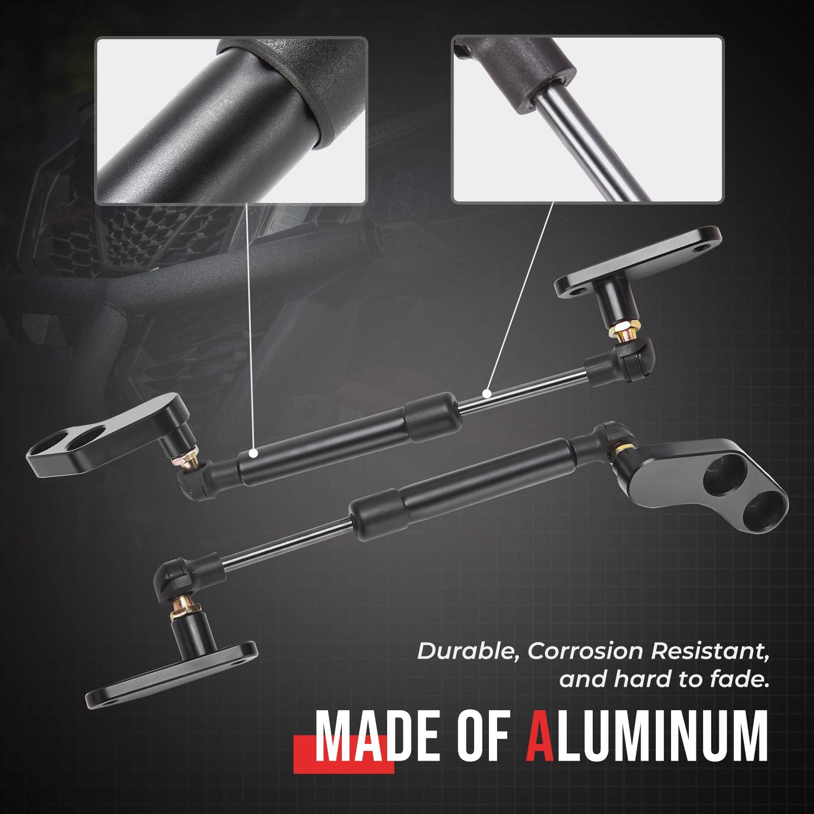 Kemimoto X3 Door Opener Kits Door Shocks Struts Compatible with 2017-2022 Can Am Maverick X3 and X3 Max Front and Rear Doors, Bl