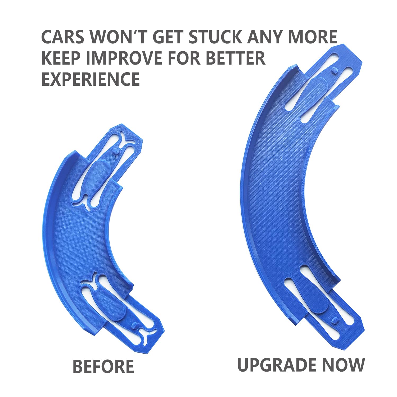 ARSUNOVO Racetrack Connectors Compatible with Hot Wheels,90 Degree Banked Turn,4 Packs,Upgrade Edition