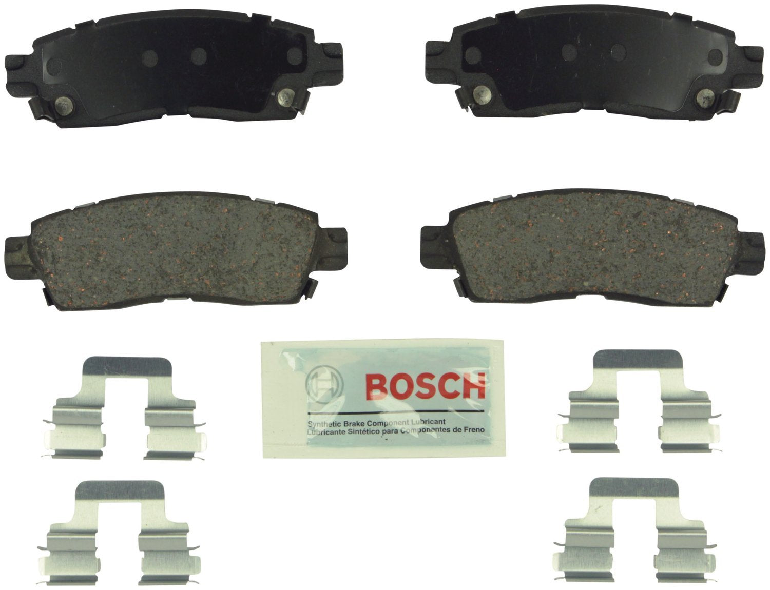 BOSCH BE883H Blue Ceramic Disc Brake Pad Set With Hardware - Compatible With Select Buick Enclave, Rainier; Cadillac XTS; Chevro