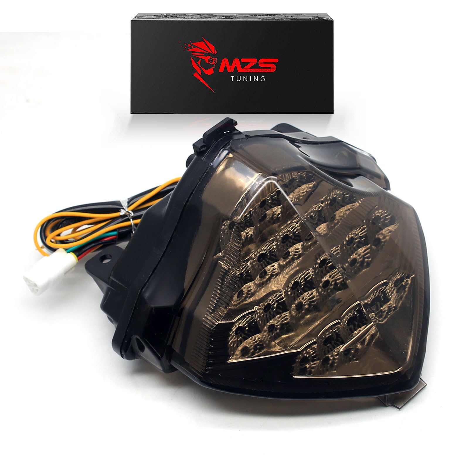 Mzs Motorcycle Tail Light Led Integrated Turn Signal Blinker Smoke Compatible With Yzf R1 Yzf-R1 Rn12 2004 2005 2006