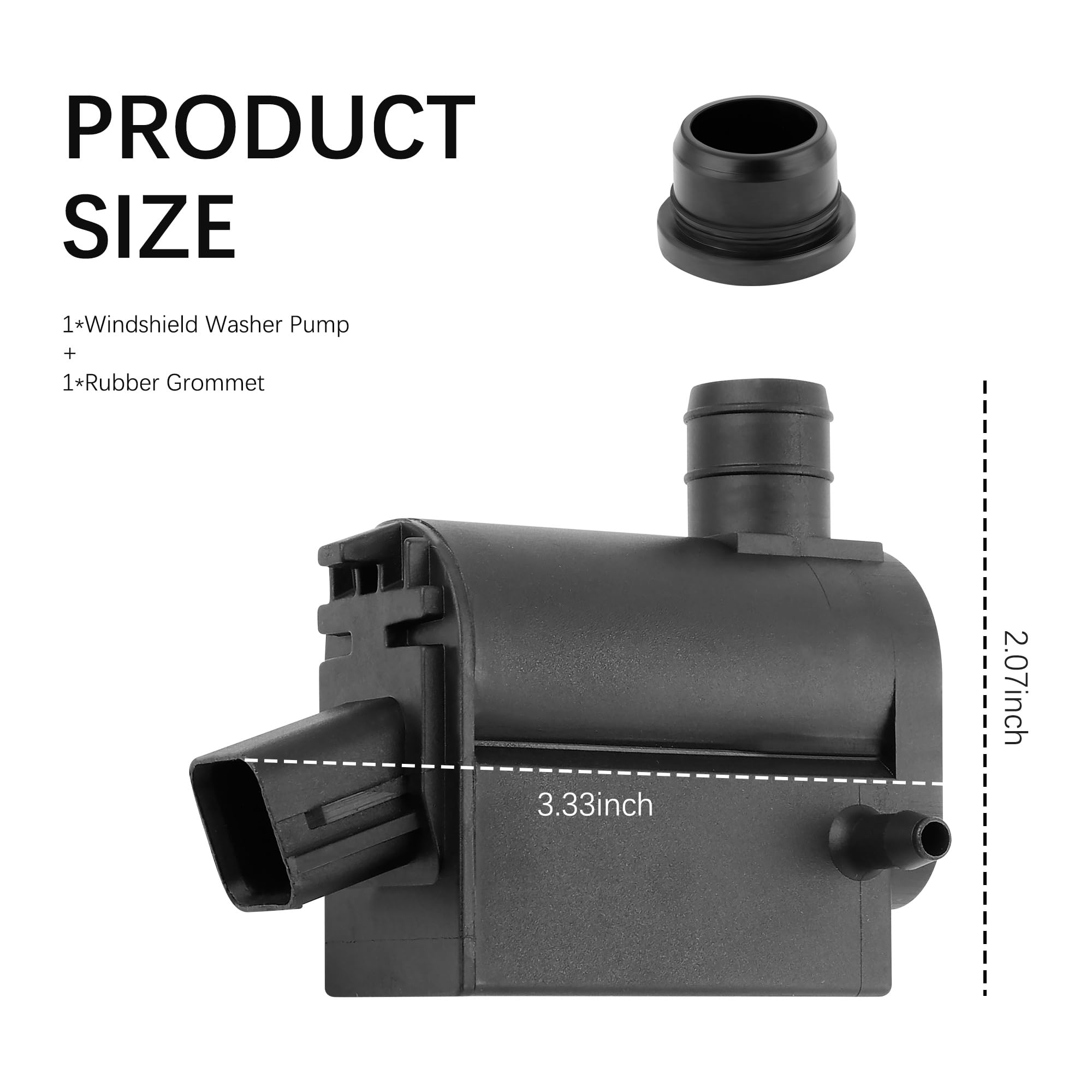 Windshield Washer Pump Replacement Oem#98510-1C100,98510-2K000 With Grommet,Windshield Wiper Pump Compatible With Kia Hyundai,St