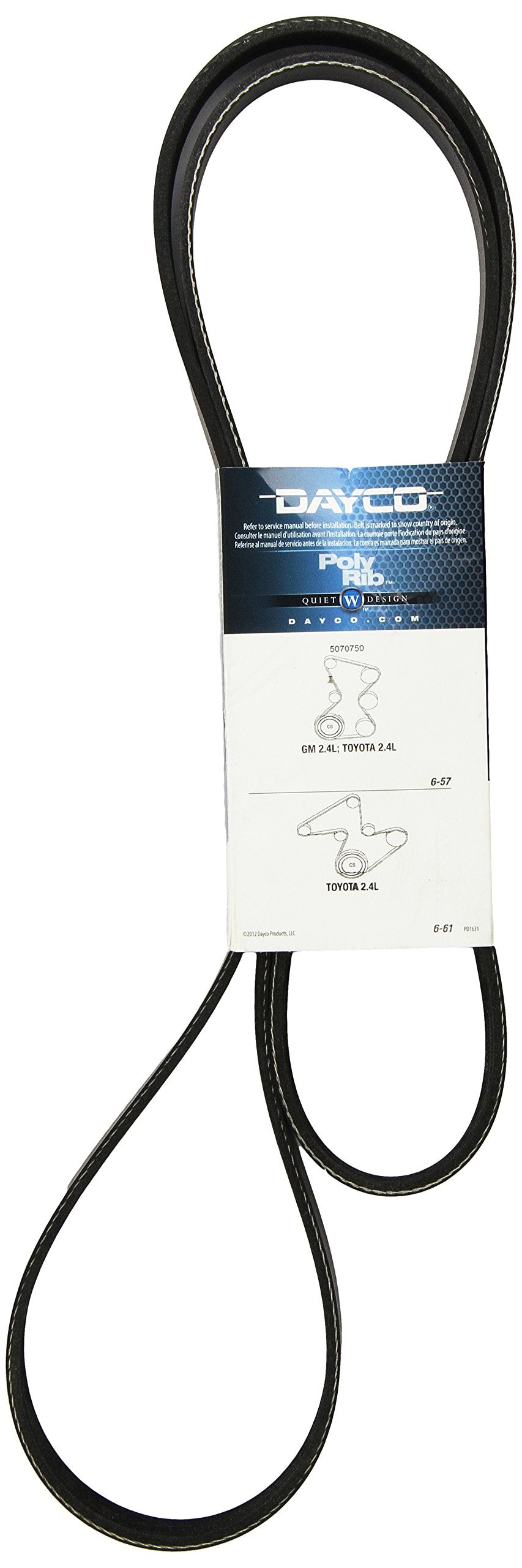 Dayco 5070750 Serpentine Belt