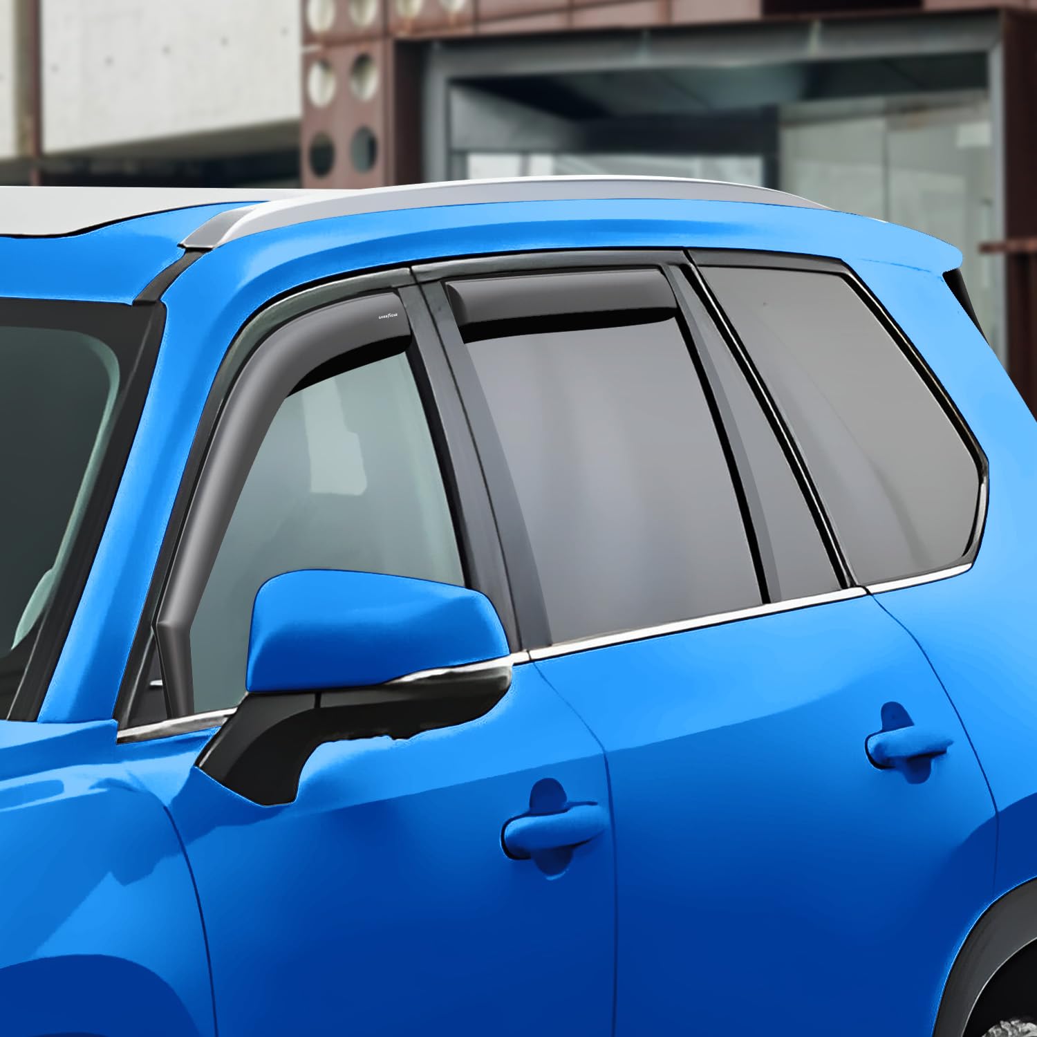 Goodyear Shatterproof In-Channel Window Deflectors For Toyota Grand Highlander 2024-2025, Rain Guards, Window Visors For Cars, V