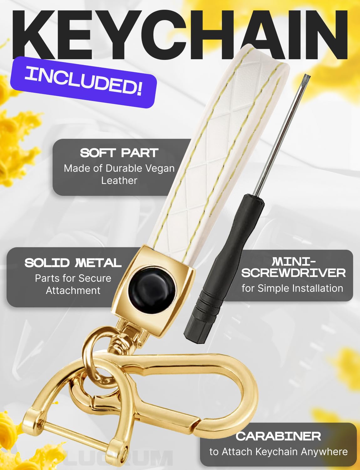 For Range Rover Key Fob Cover And Leather Keychain, Full Cover Key Case For Jaguar Xe Xj Xf For Land Rover Sport, Velar, Evoque,