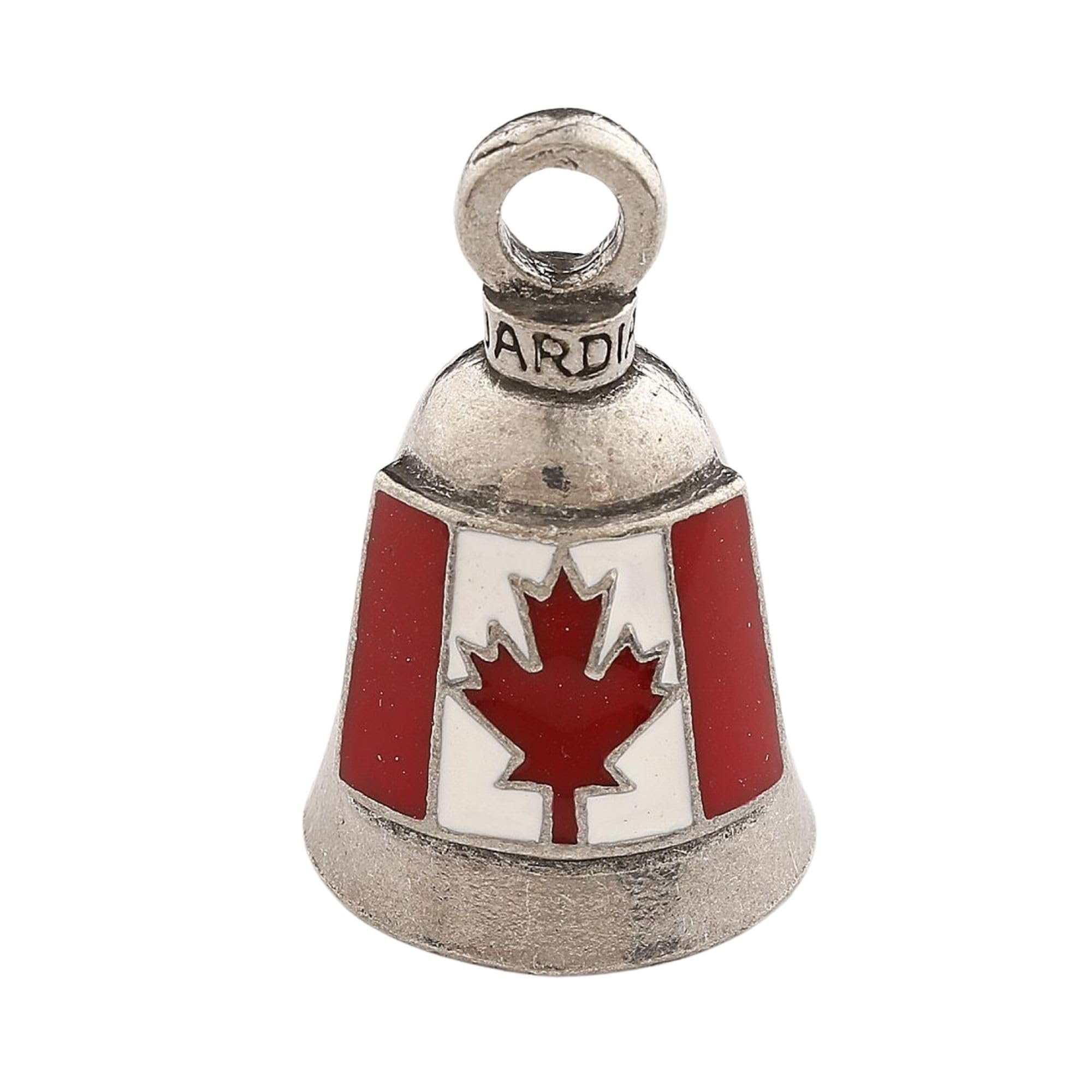Guardian Bell Canadian Good Luck Bell W/Keyring & Black Velvet Gift Bag | Motorcycle Bell | Lead-Free Pewter | Made In Usa