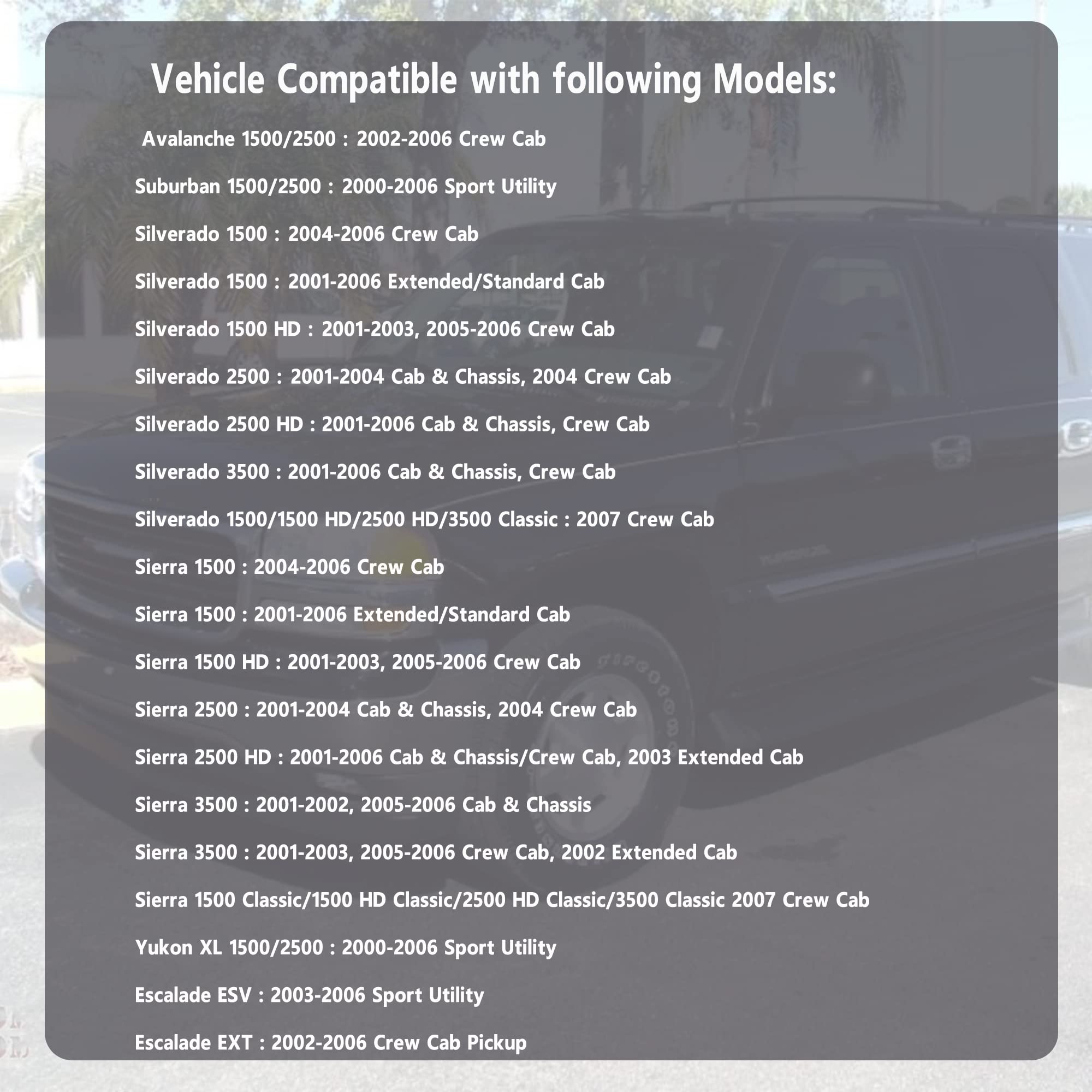 Fffauto 741-579 Rear Right Passengers Side Power Window Regulator With Motor Fits 2001-2007 Chevrolet Avalanche Silverado Suburb