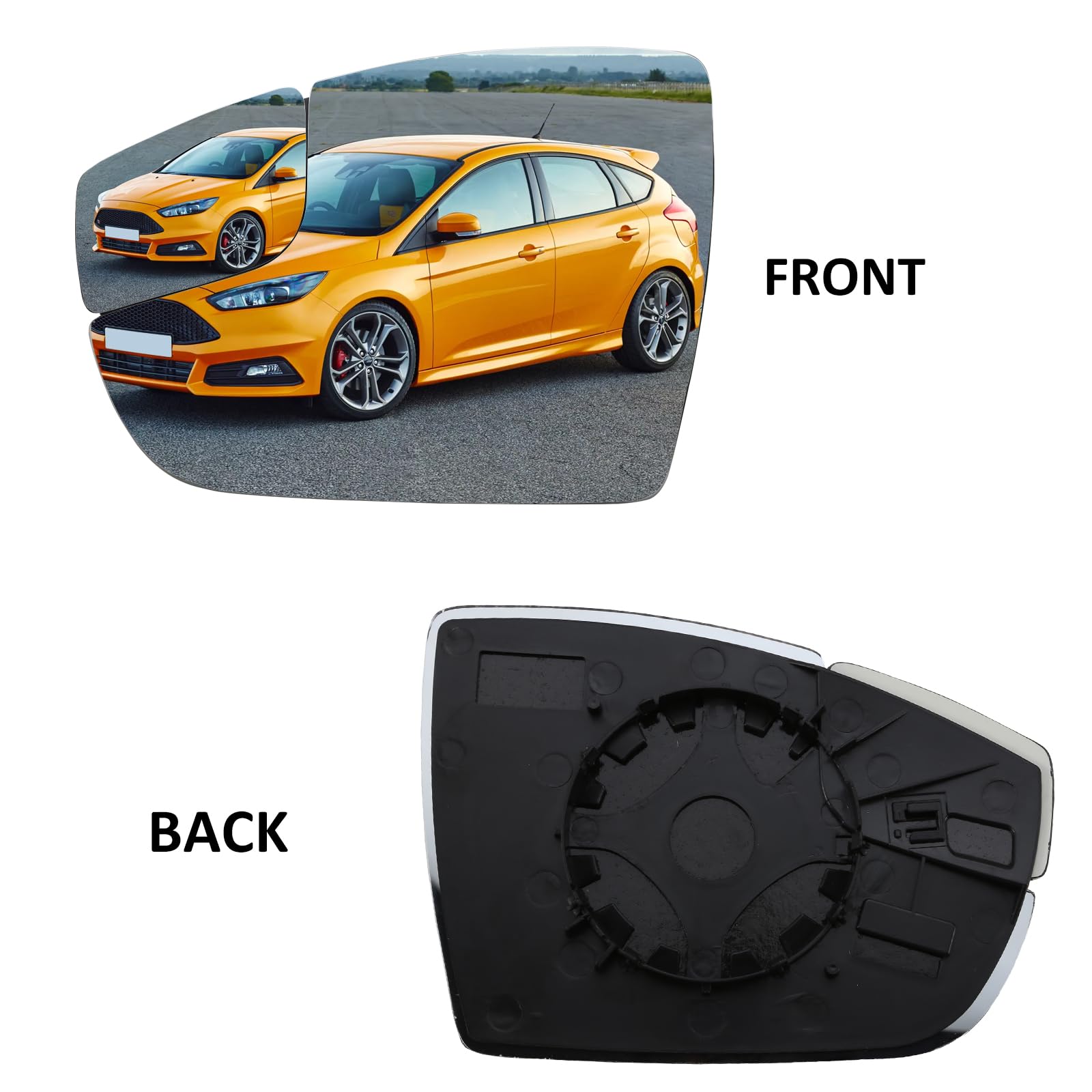LOIYLLEN Driver Side Mirror Replacement for Ford Focus 2012 2013 2014 2015 2016 2017 2018 - Left Side Mirror Glass, Rear View Mi