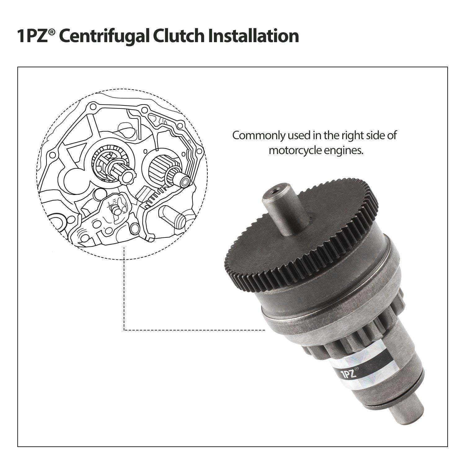 1Pz Be5-001 Atmt1-170 Starter Clutch Bendix For Gy6 49Cc 50Cc 139Qmb 1P39Qmb Chinese Scooter Moped Atv Taotao Jcl Bms Jonway Don