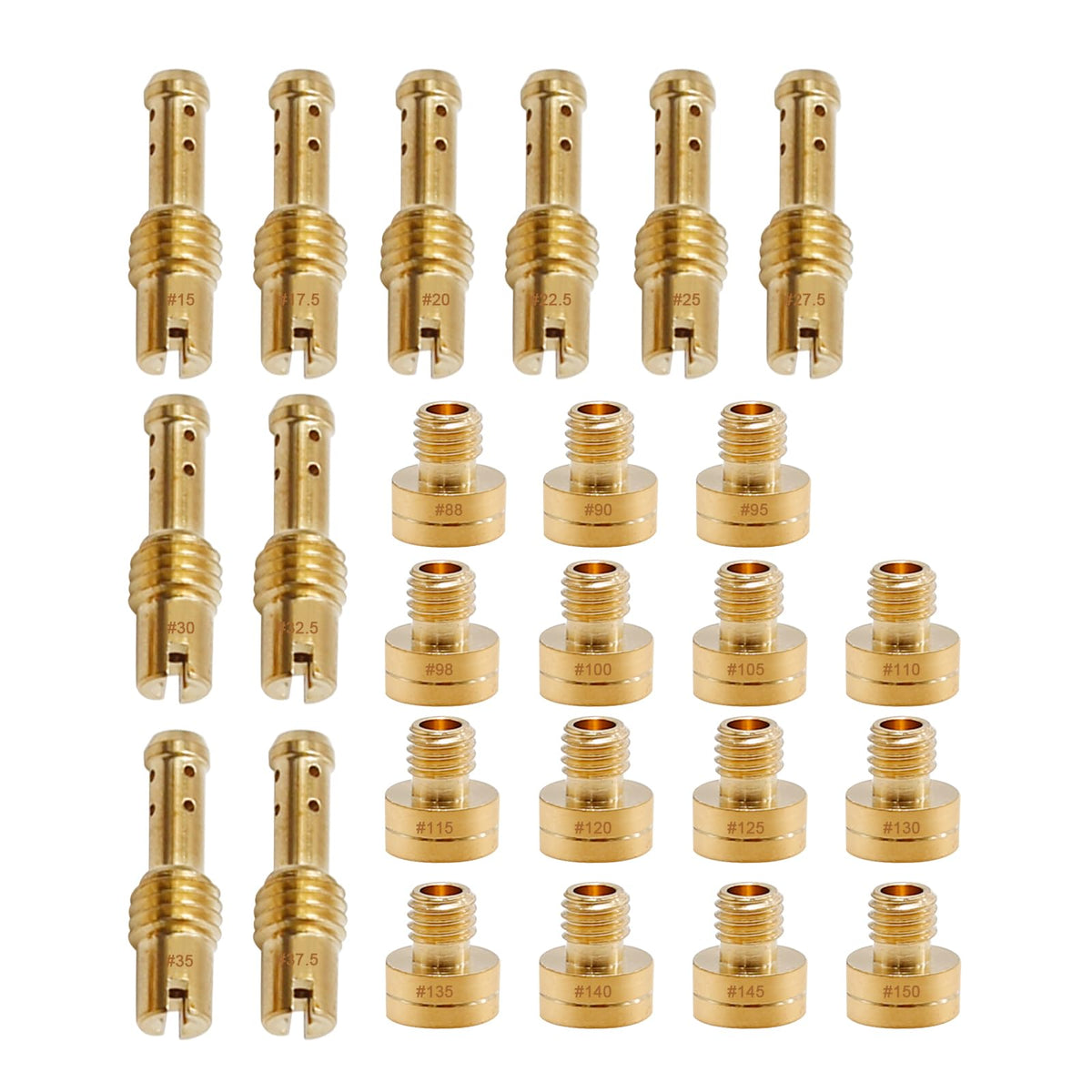 SYOWADA 25 Pcs Carburetor Main Jet Kit Replacement for Mikuni VM22 VM24 VM26 Carburetor Used on 125cc 150cc 200cc 250cc Engine M