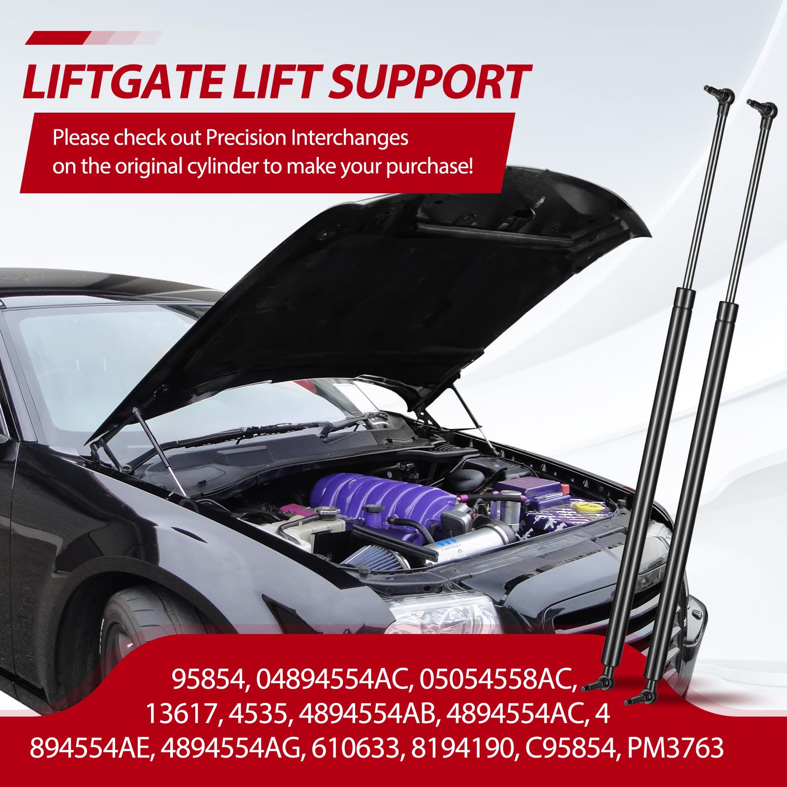 Vepagoo 4535 Rear Hatch Liftgate Gas Strut Compatible With 2001-2007 Dodge Grand Caravan/Chrysler Town & Country/Dodge Caravan/C