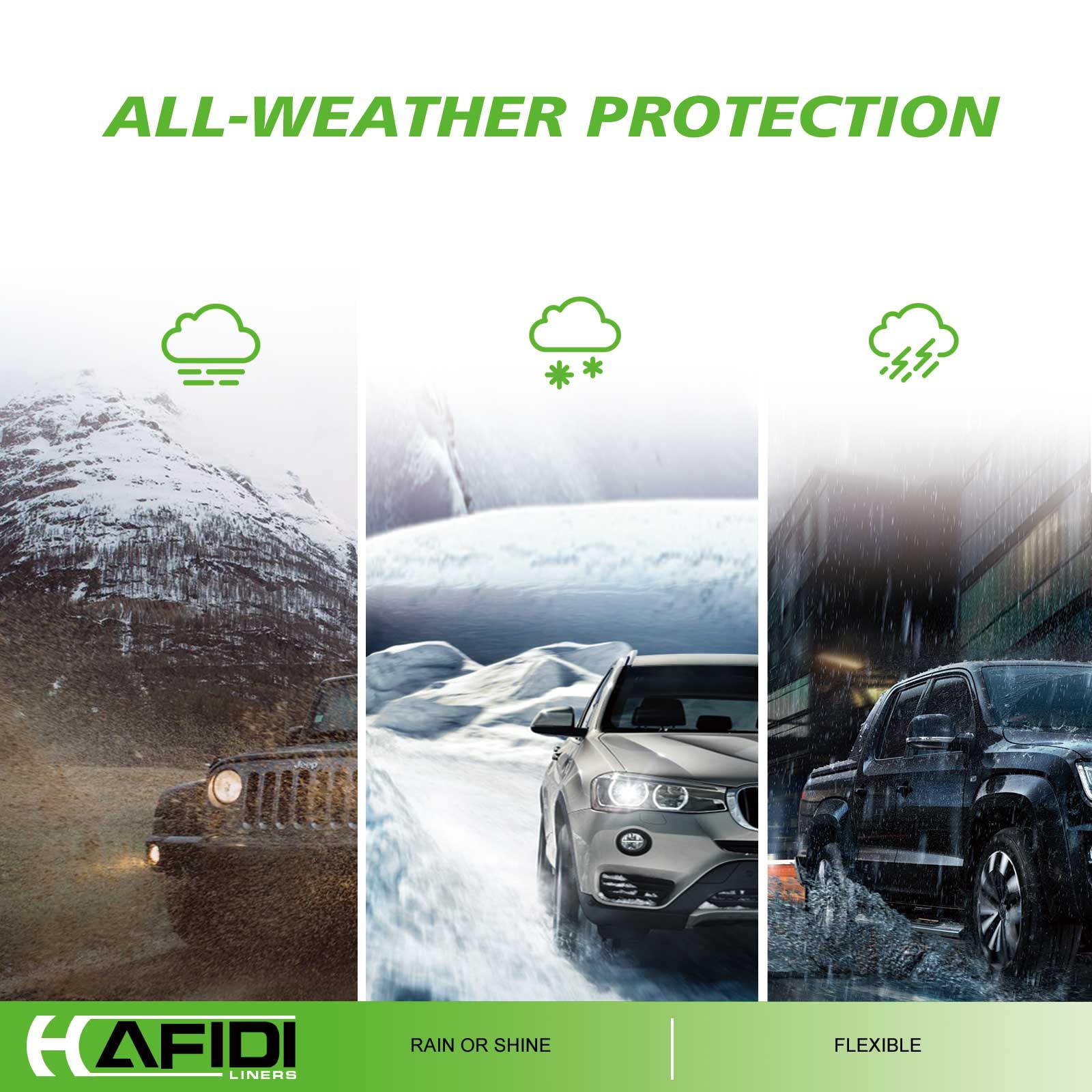 Hafidi Automotive Floor Mats & Cargo Liner For Gmc Terrain 2018-2024 & Chevrolet Equinox 2018-2024 All Weather Protection Full S