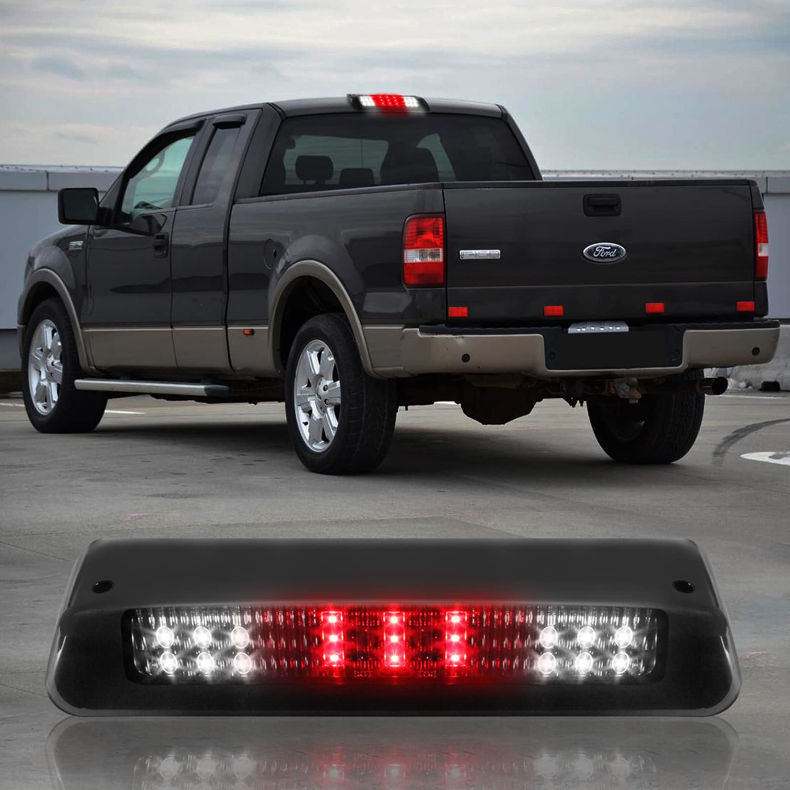 3Rd Third Tail Rear Brake Light Replacement For 2004 2005 2006 2007 2008 Ford F-150 Lincoln Mark Lt High Mount Waterproof Dual R