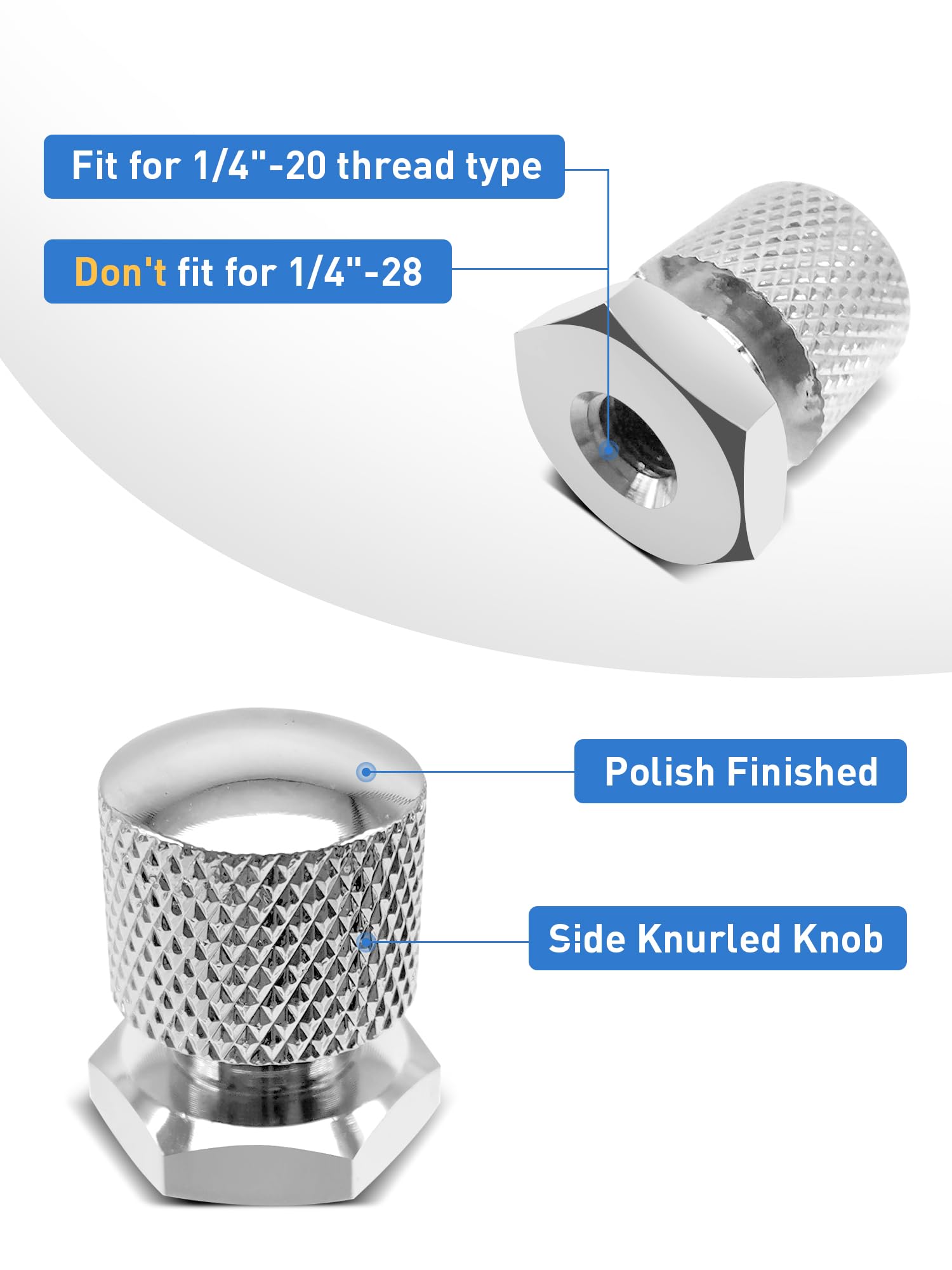 AILMOTO Chrome Solo Seat Nuts, Seat Mounting Nuts Compatible for Compatible for Harley Davidson 1997-2024 Touring Iron Heritage