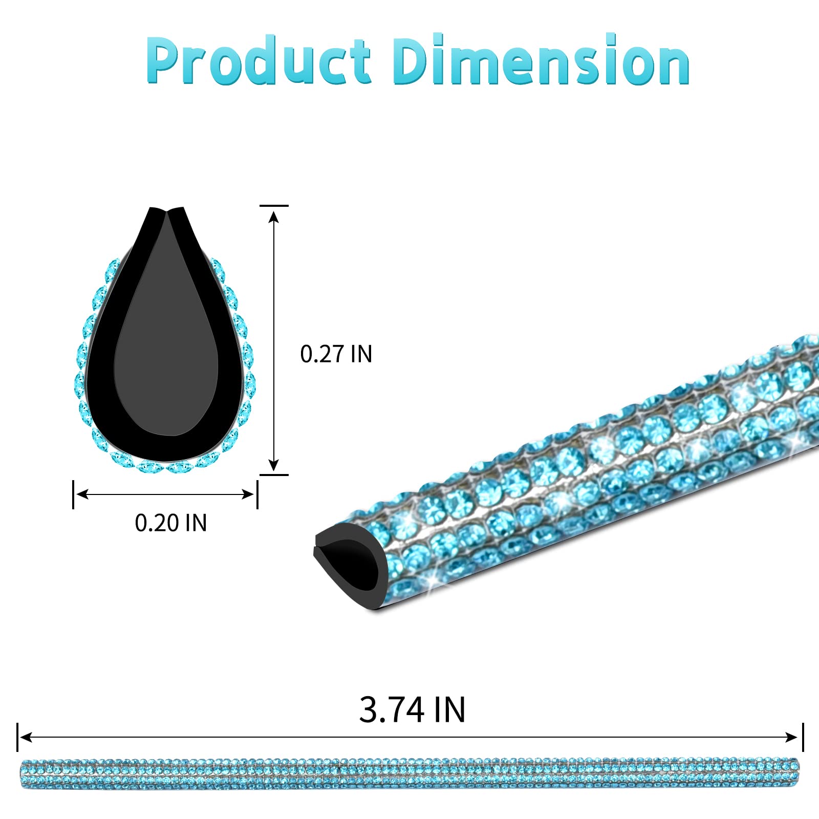 Insauto Bling Car Vent Outlet Trim,Bling Car Accessories For Women, 10Pcs Rhinestone Bling Car Air Conditioner Vent Decoration S