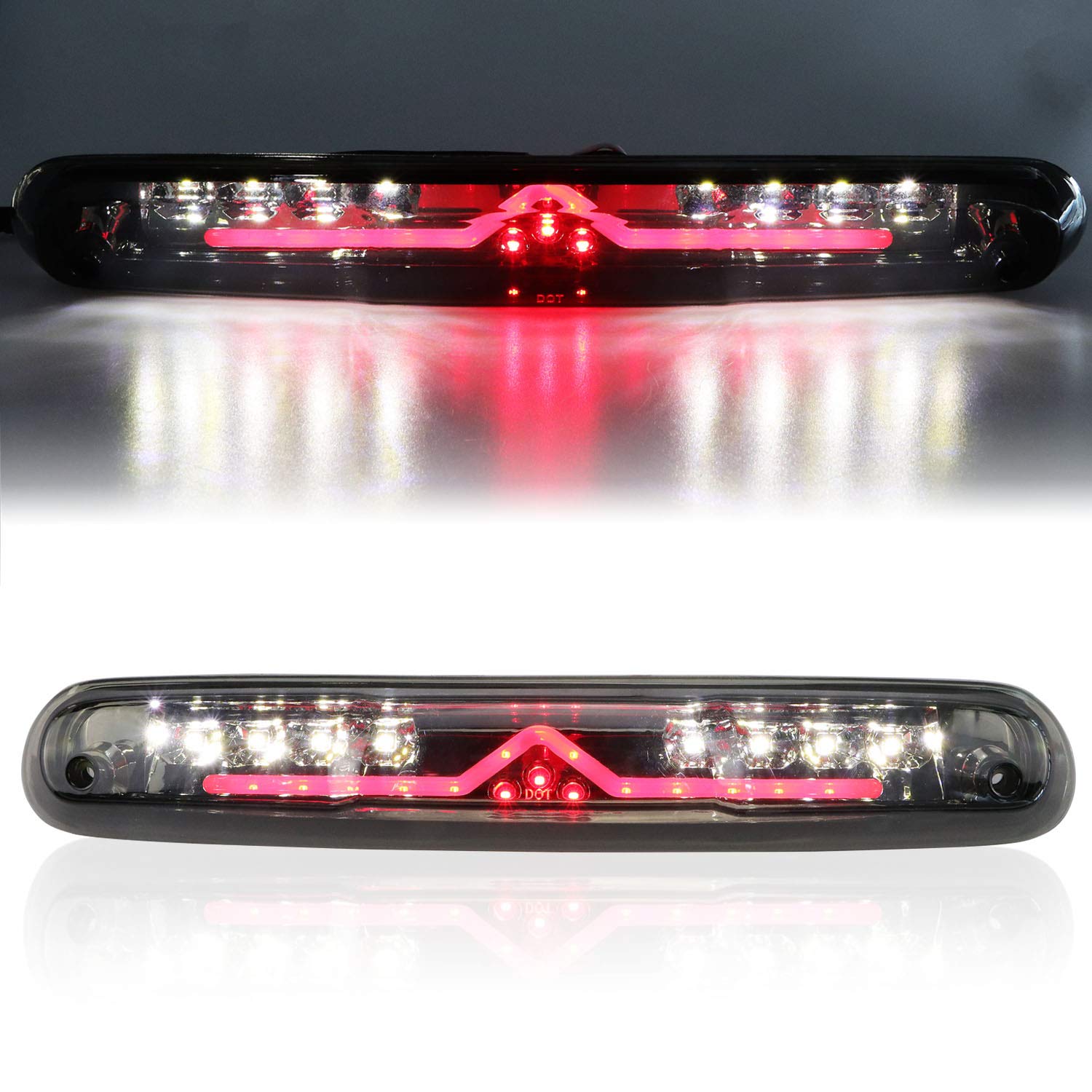 Tresound 3Rd Third Brake Light For 2007-2013 Gmc Sierra Chevy Silverado 1500 2500Hd 3500Hd, Cargo Light Led High Mount Lamp (Smo