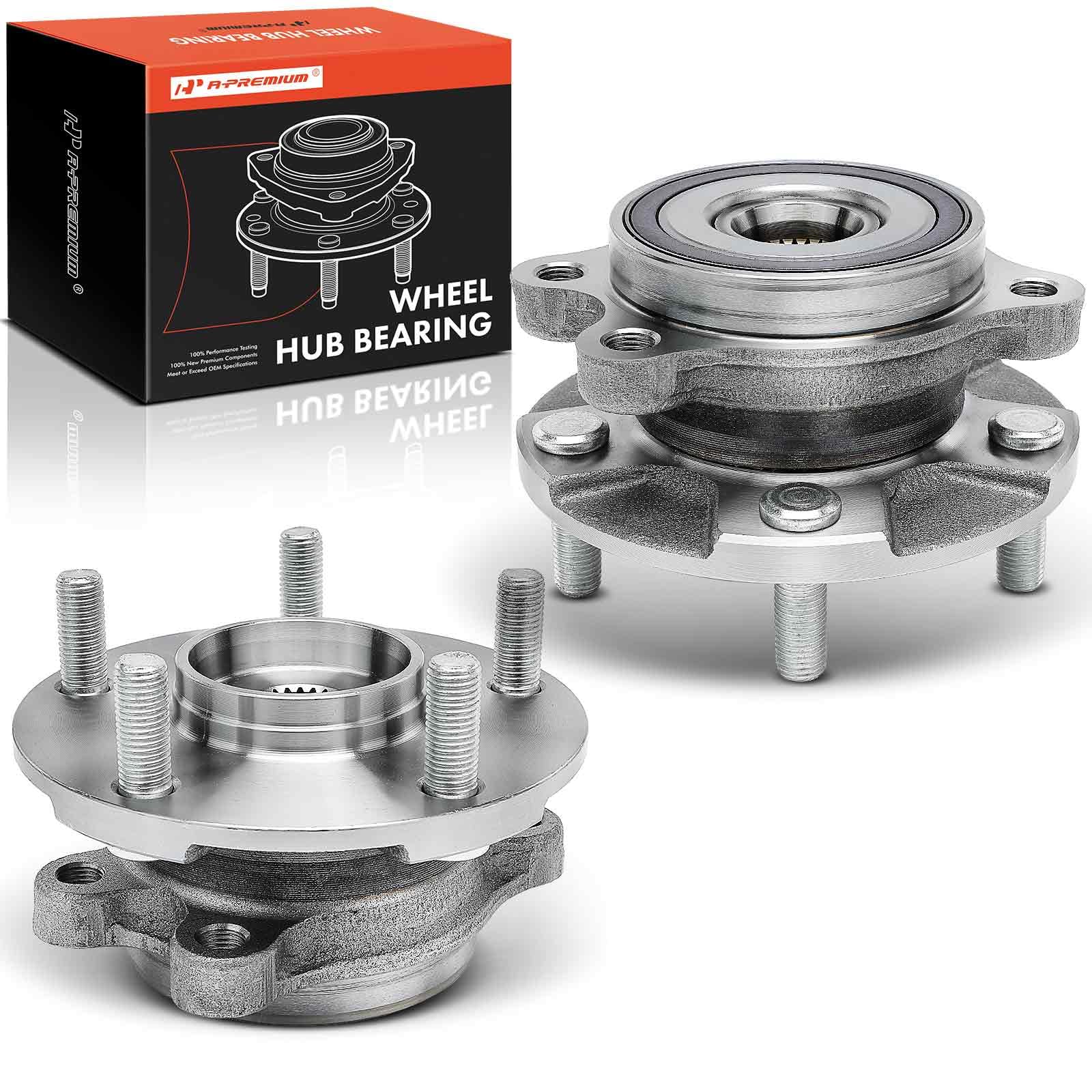 A-Premium 2 x Front Wheel Bearing and Hub Assembly with 5-Lug Compatible with Toyota RAV4 06-12, Corolla iM 17-18, Prius V 12-18